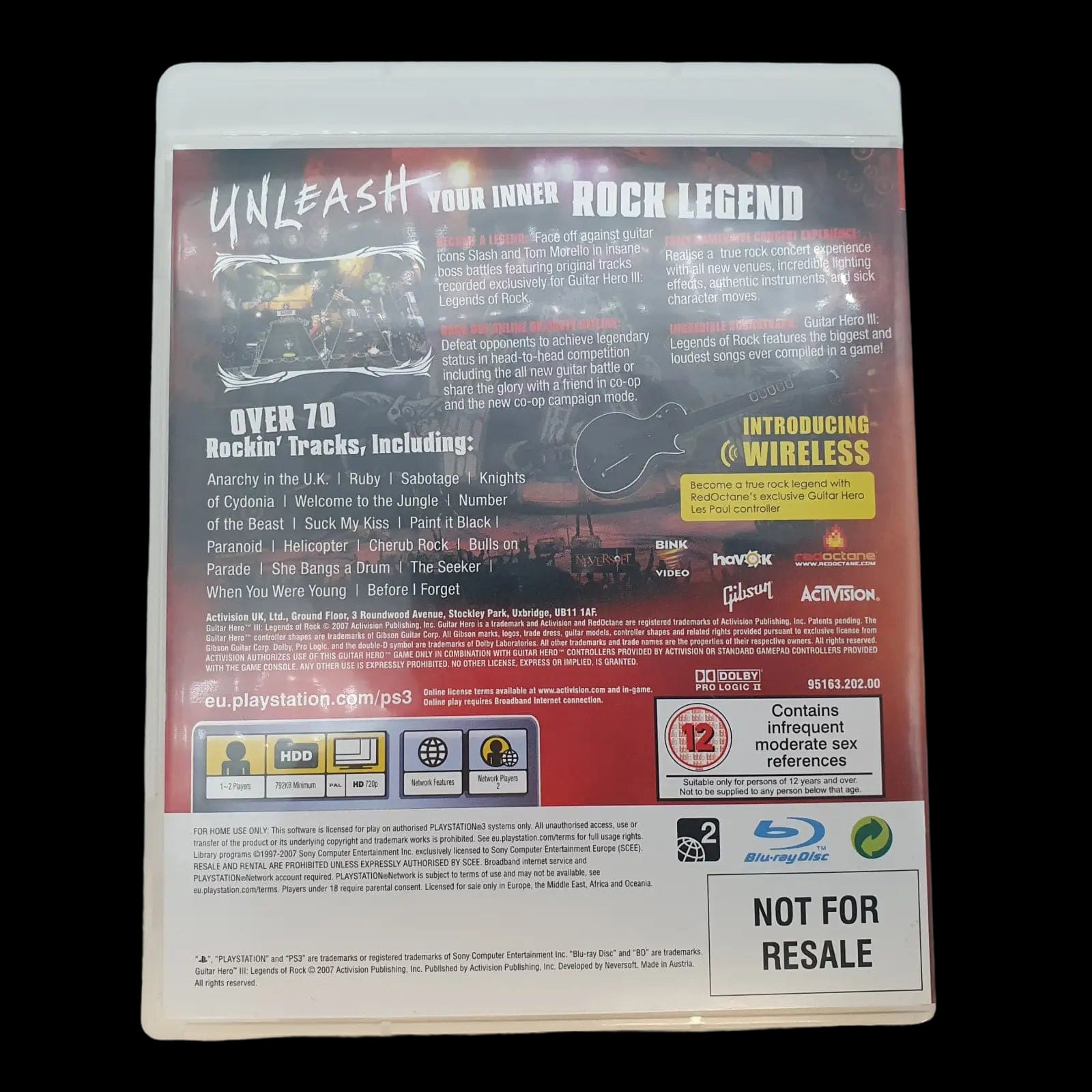 Guitar Hero Legends Of Rock Sony Playstation 3 Activision