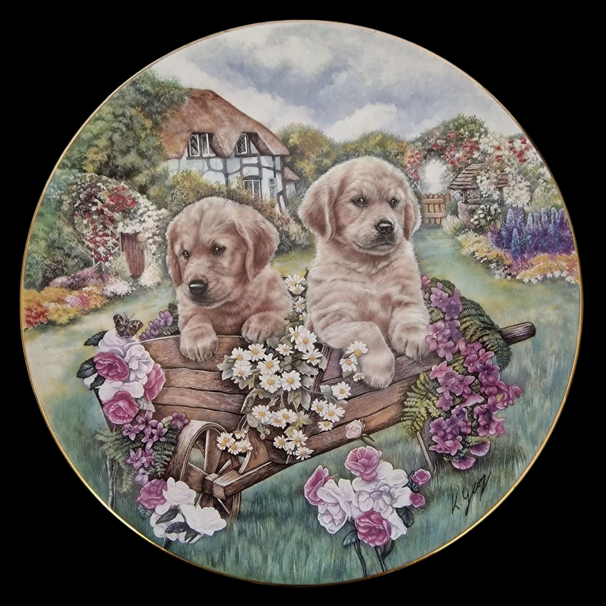 Hamilton Collection Little Gardeners Ornamental Plate