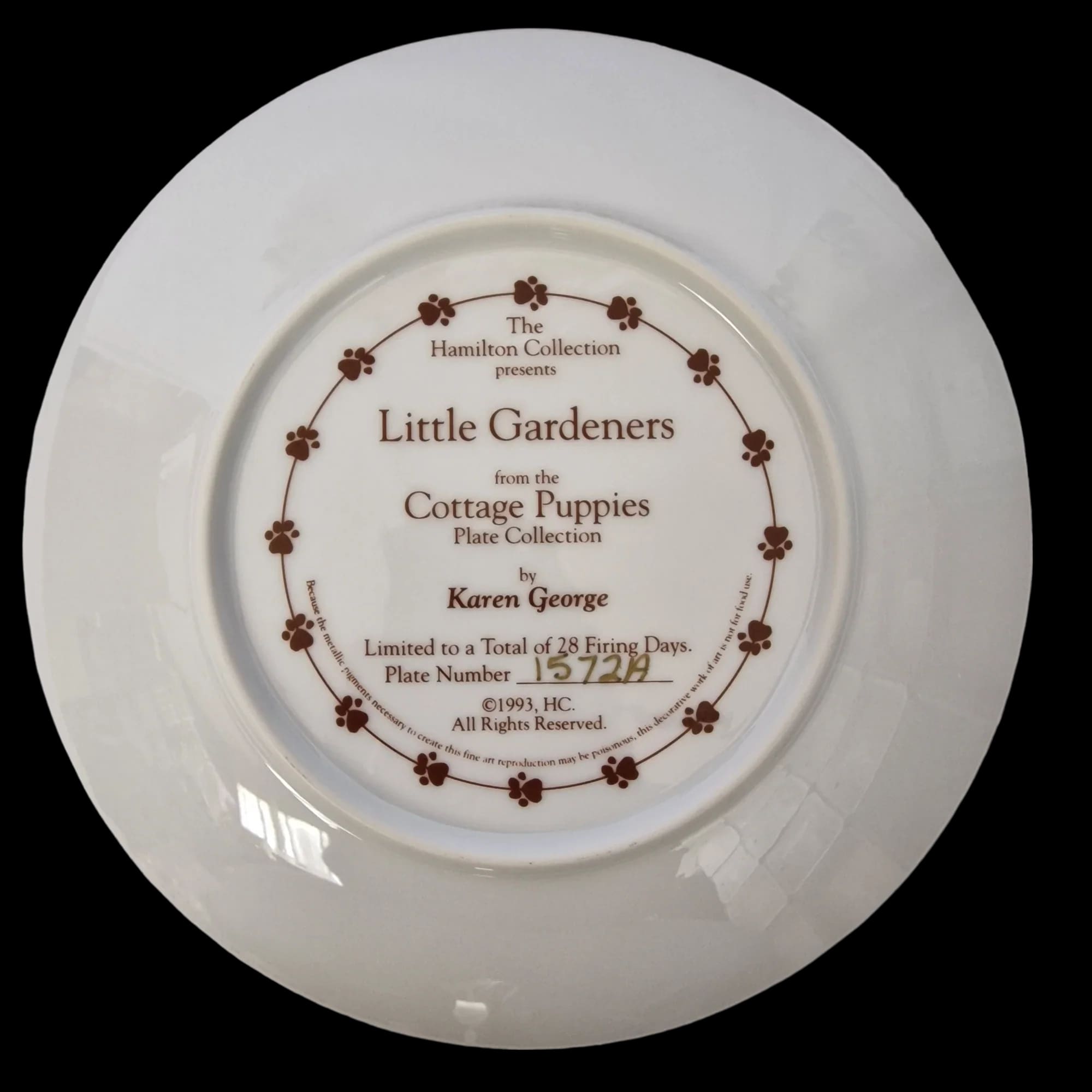 Hamilton Collection Little Gardeners Ornamental Plate