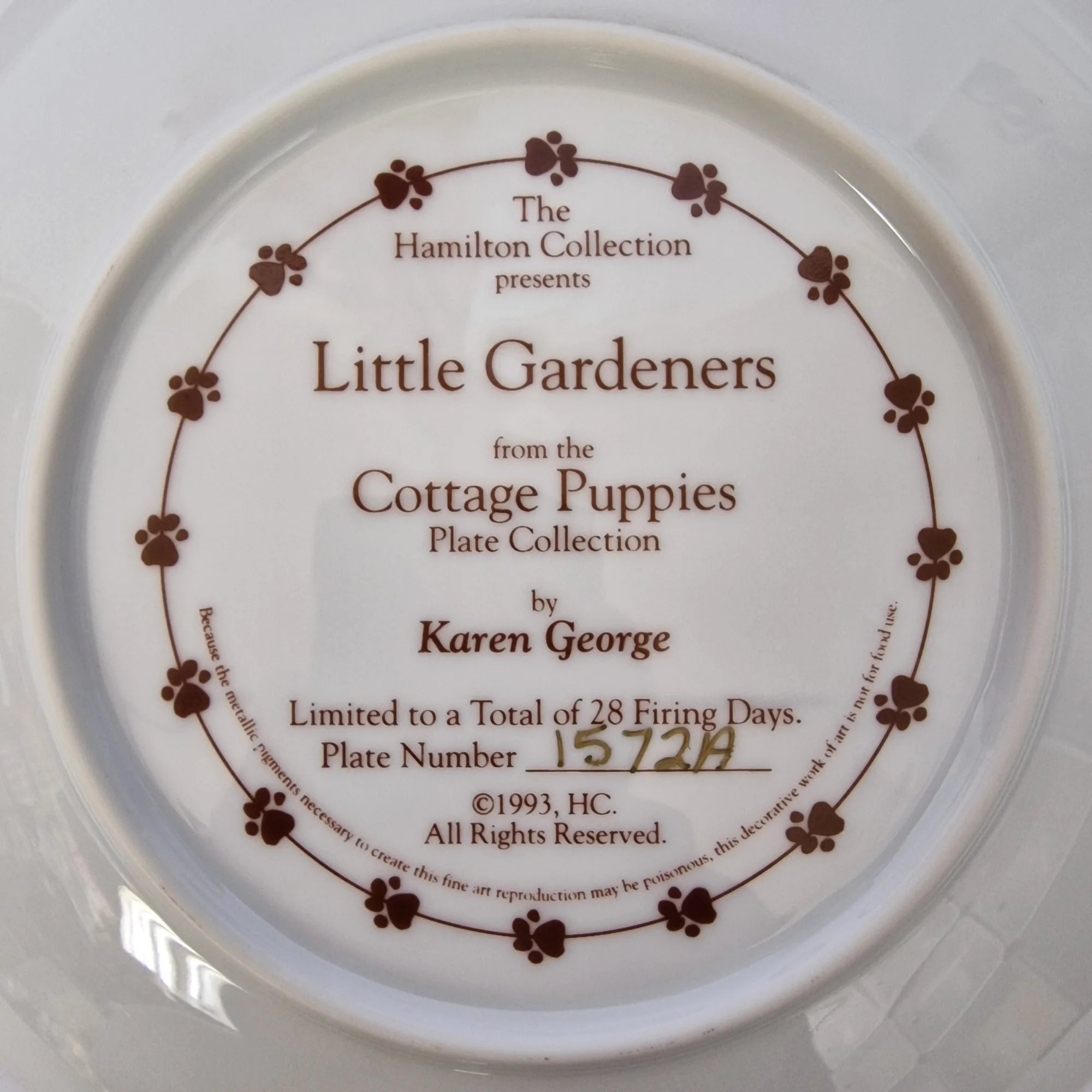Hamilton Collection Little Gardeners Ornamental Plate