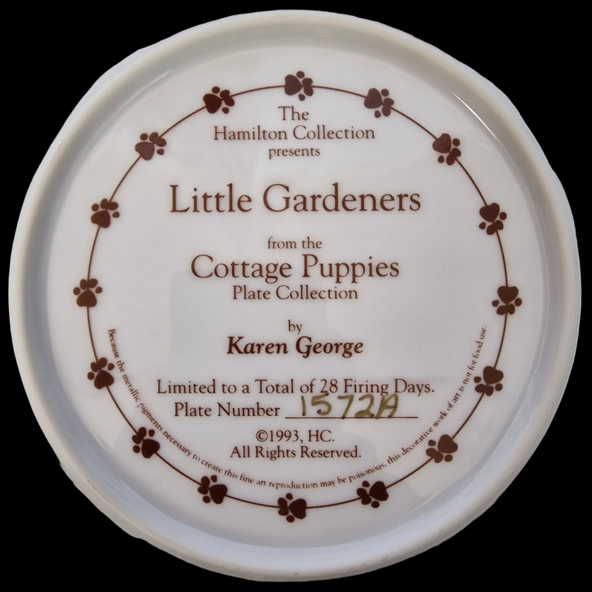 Hamilton Collection Little Gardeners Ornamental Plate