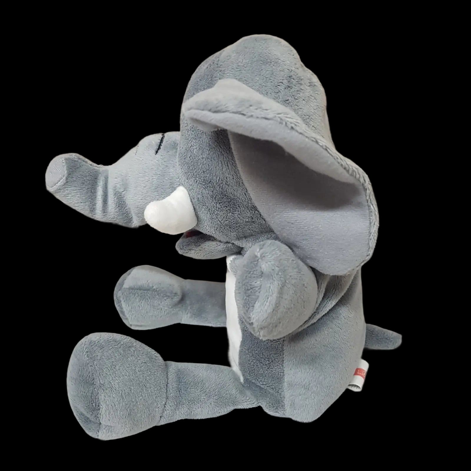 Hand Puppet Elephant Tusks Plush Soft Toy Little Town