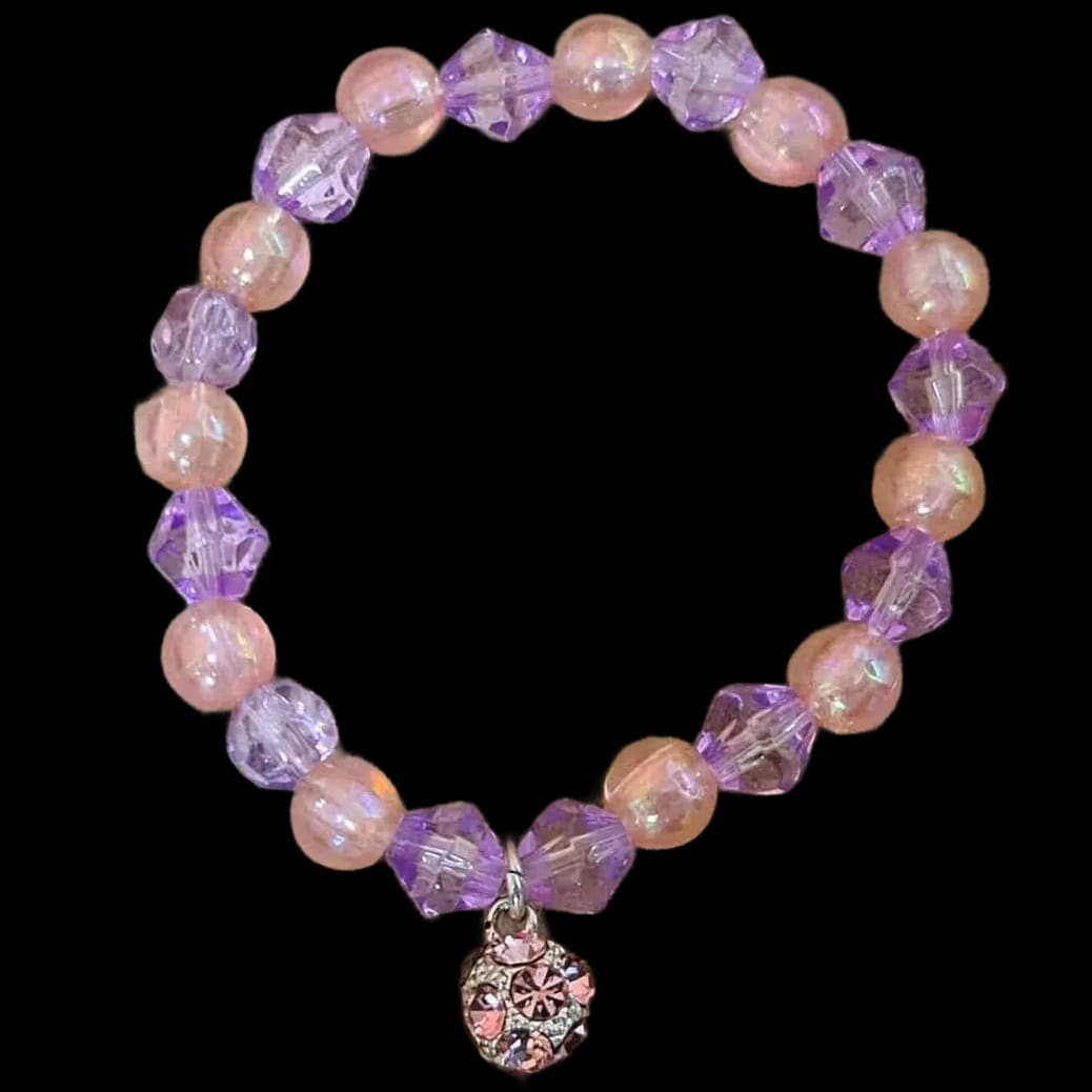 Handmade Crafted Bracelet Pink Marble Effect Gift