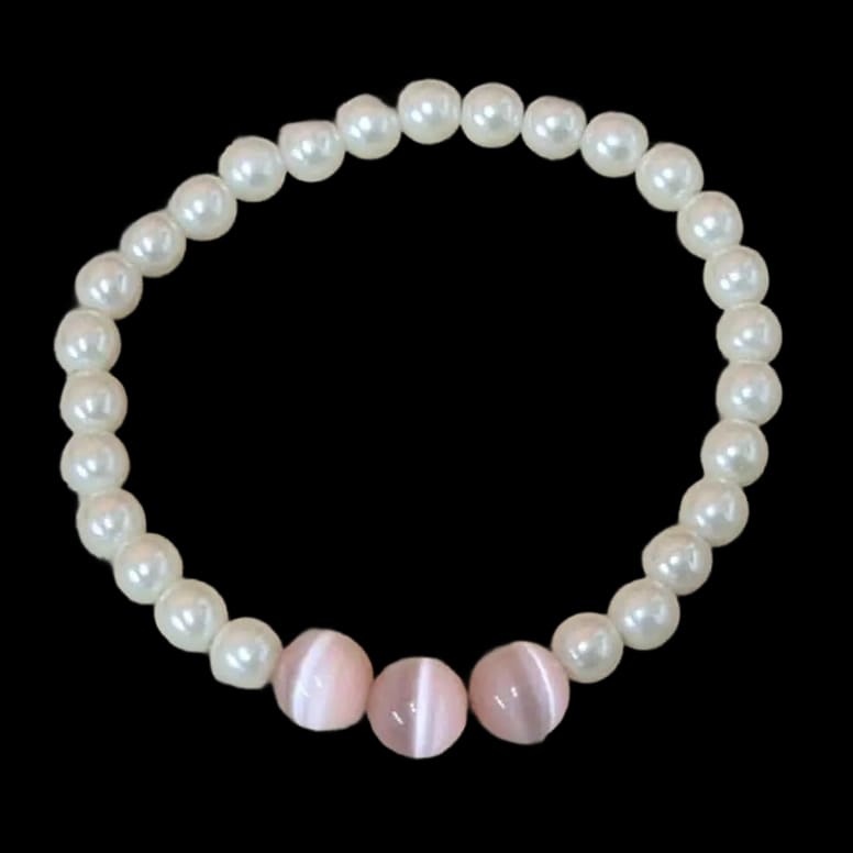 Handmade Crafted Bracelet Small Pearl Coloured Beads Gift