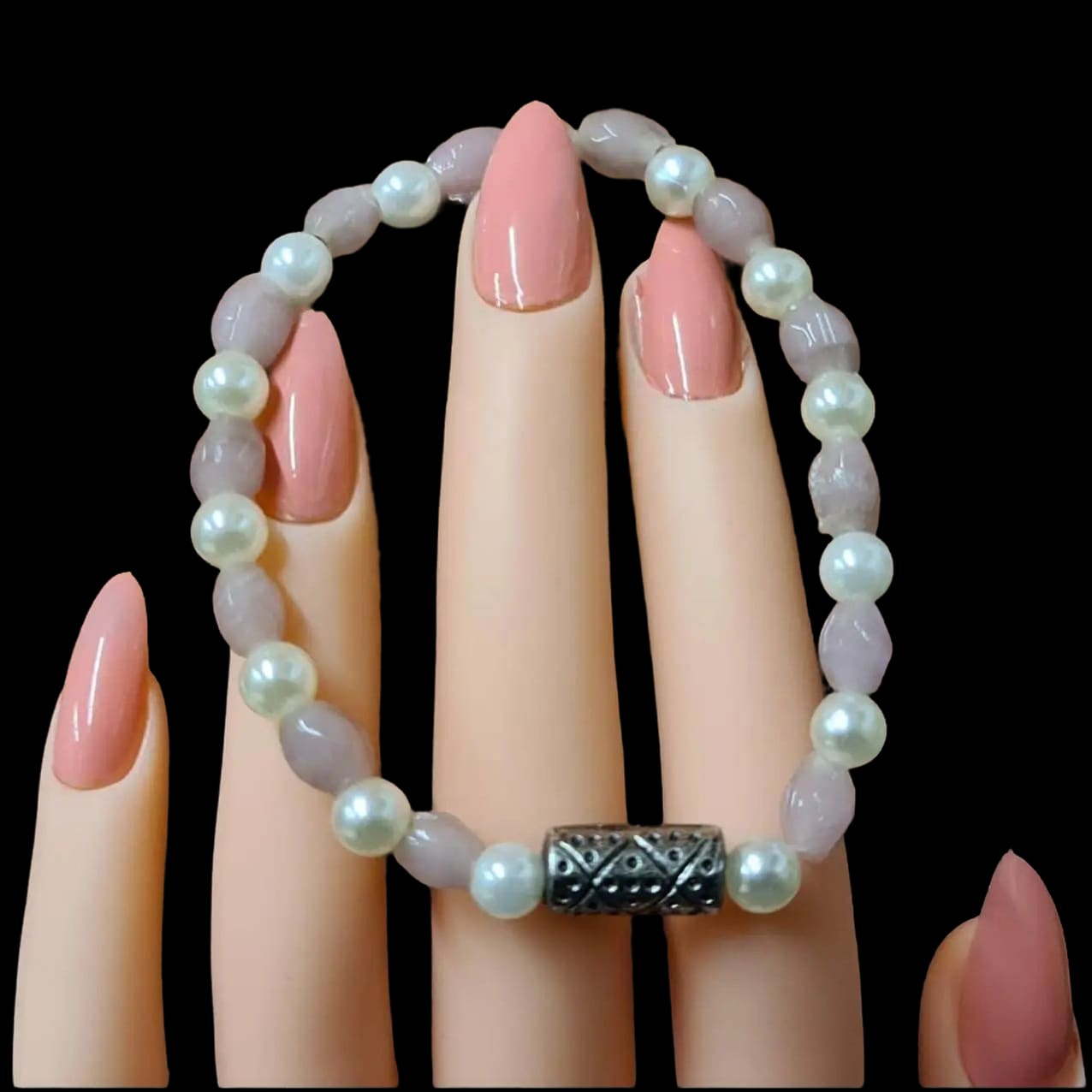 Handmade Crafted Bracelet Small Pearl Coloured Beads Gift