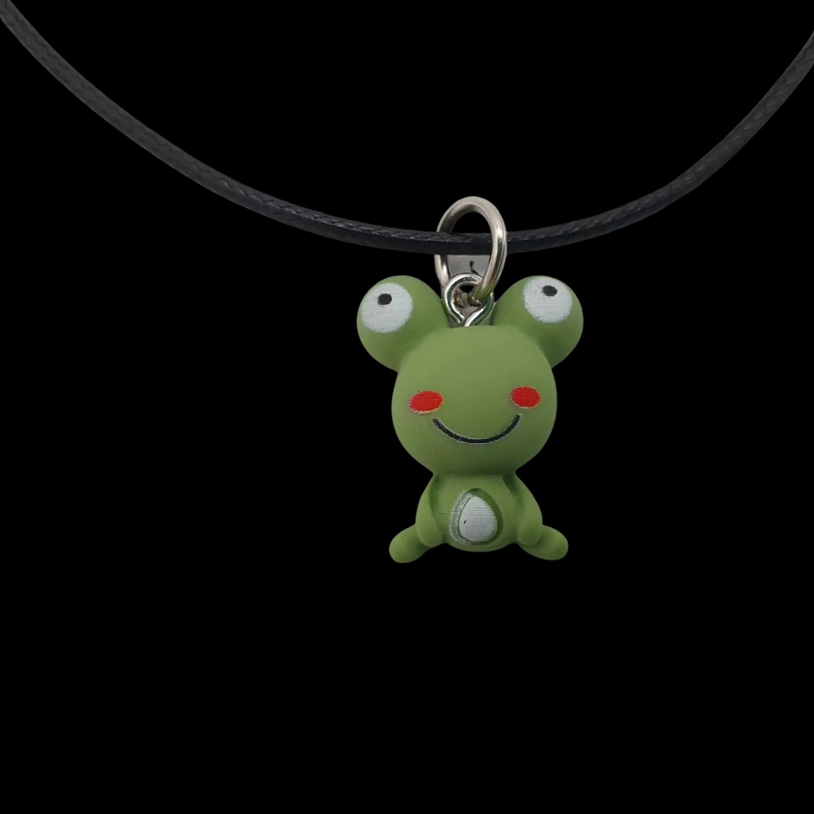 Happy Smiling Frog Necklace Fun Animal Pendant Charm