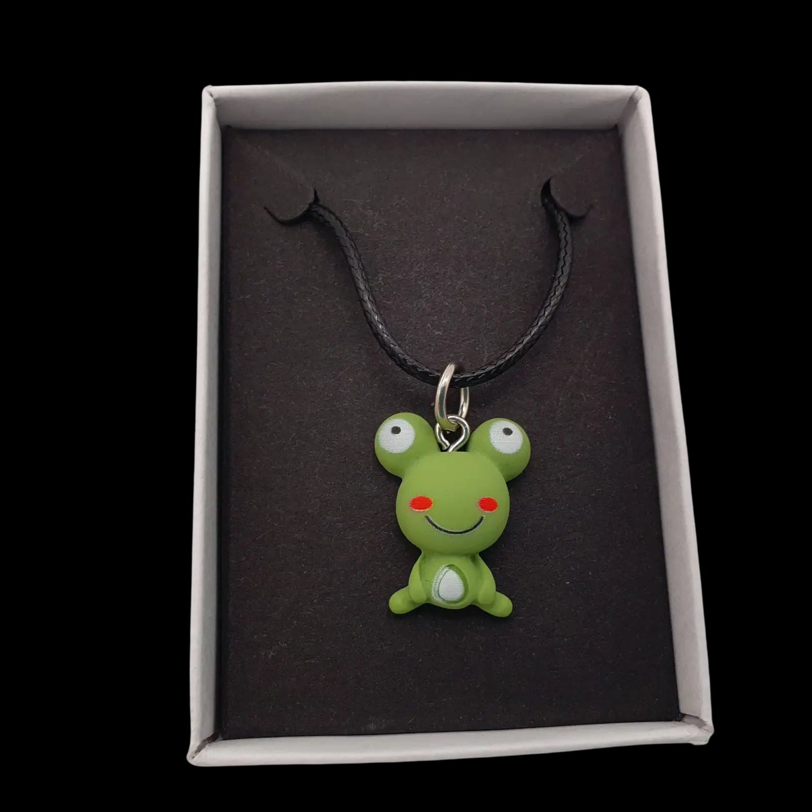 Happy Smiling Frog Necklace Fun Animal Pendant Charm