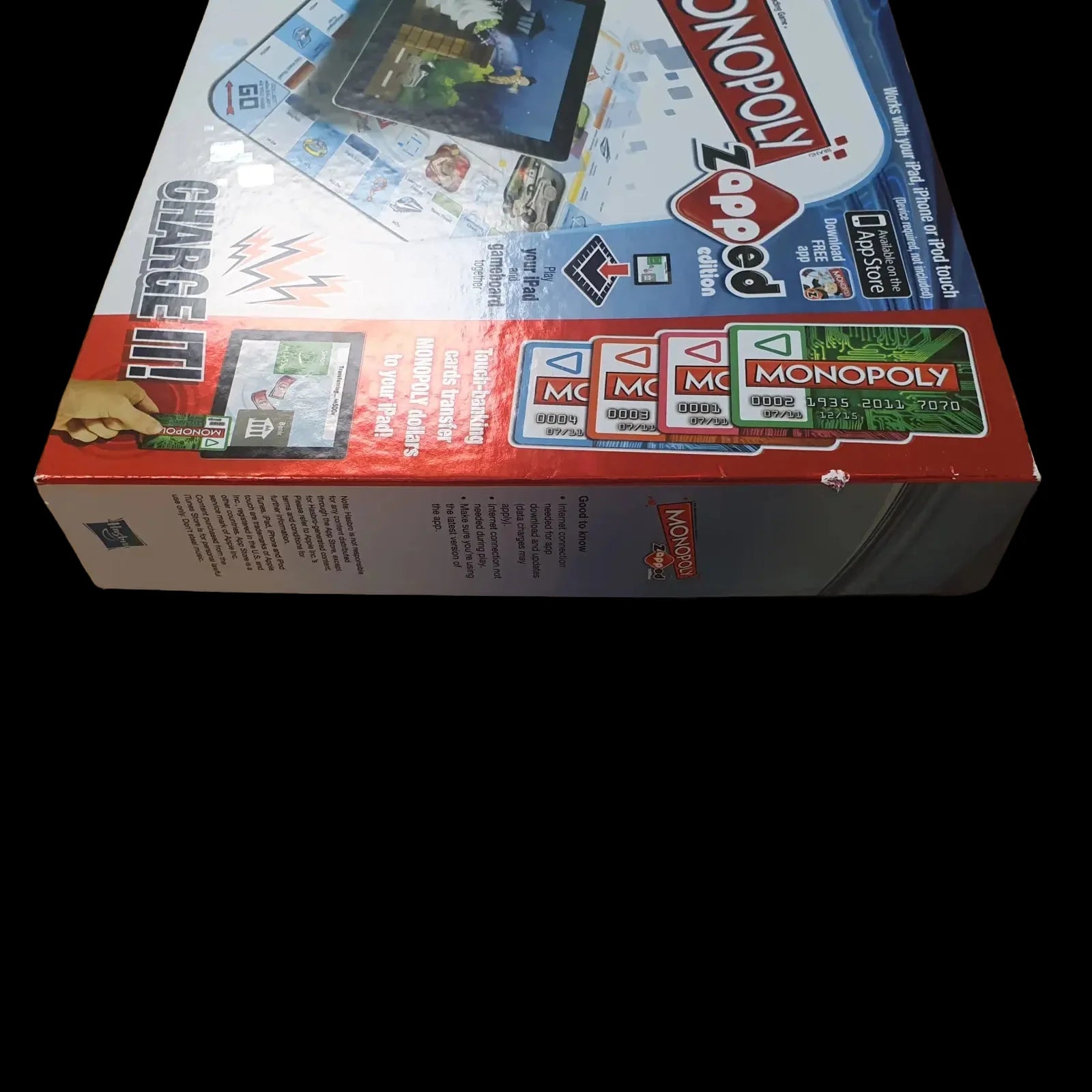 Hasbro Monopoly Zapped Edition Boxed Board Game Ipad Iphone