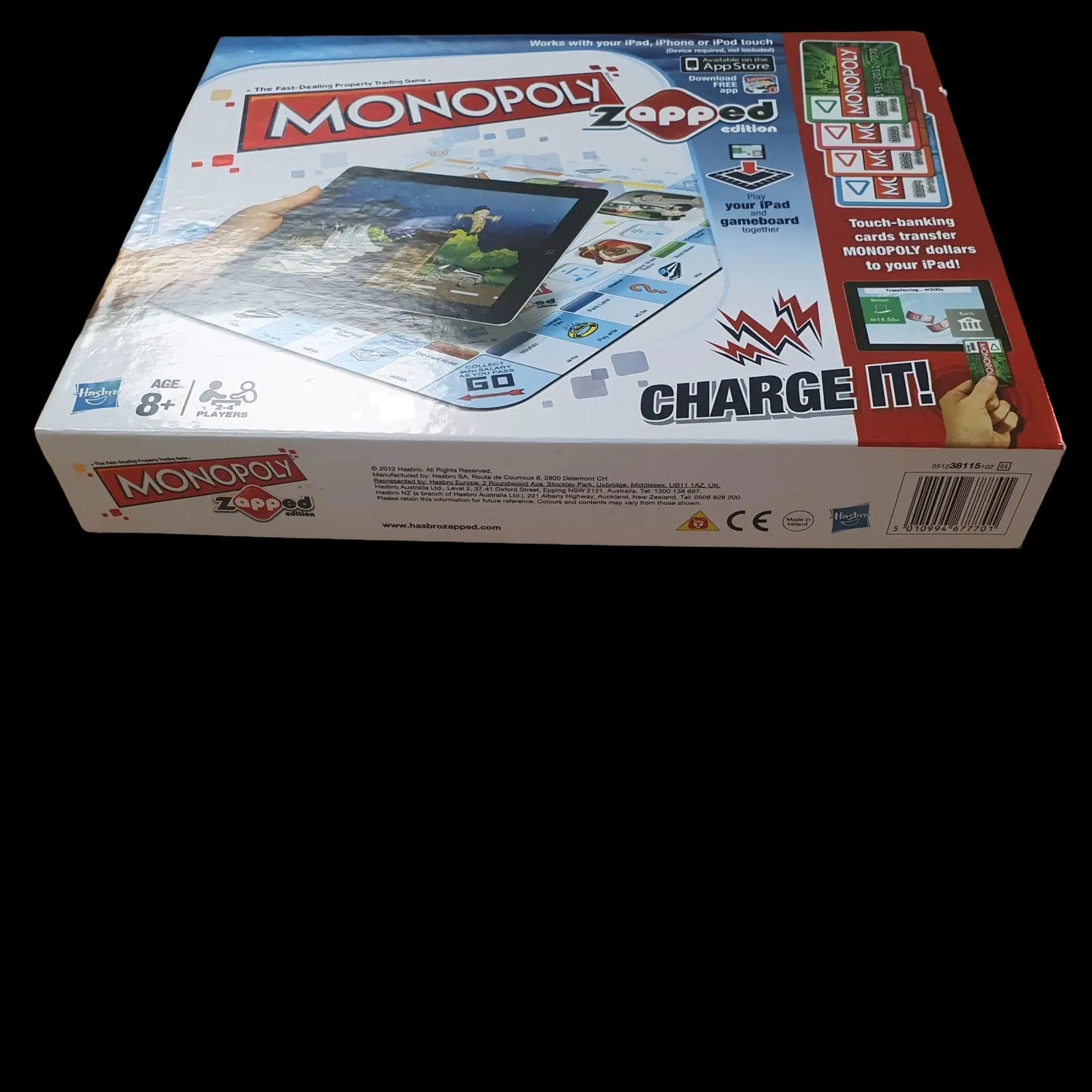 Hasbro Monopoly Zapped Edition Boxed Board Game Ipad Iphone
