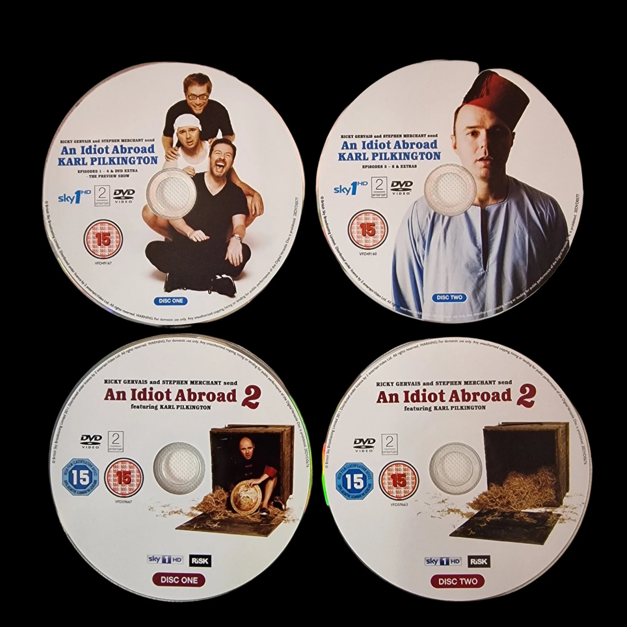 An Idiot Abroad Series 1 & 2 - Preloved - DVD - BSKYB - 1394