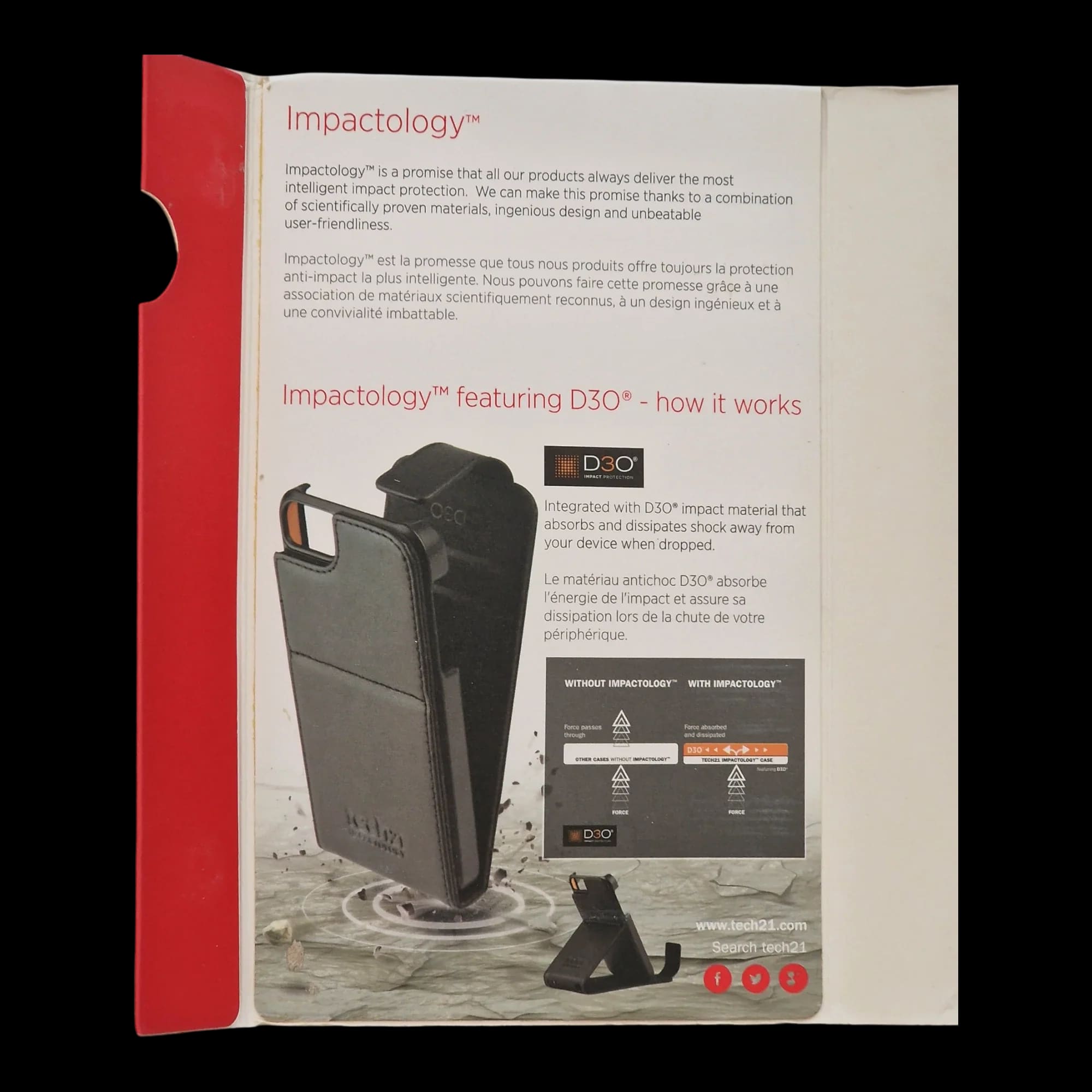 iPhone 5C Black Tech21 Impact Flip Mobile Phone Case - 7