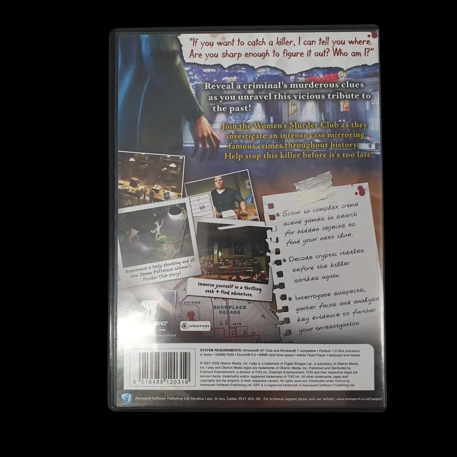James Patterson Womens Murder Club Pc I-play 2009 Video