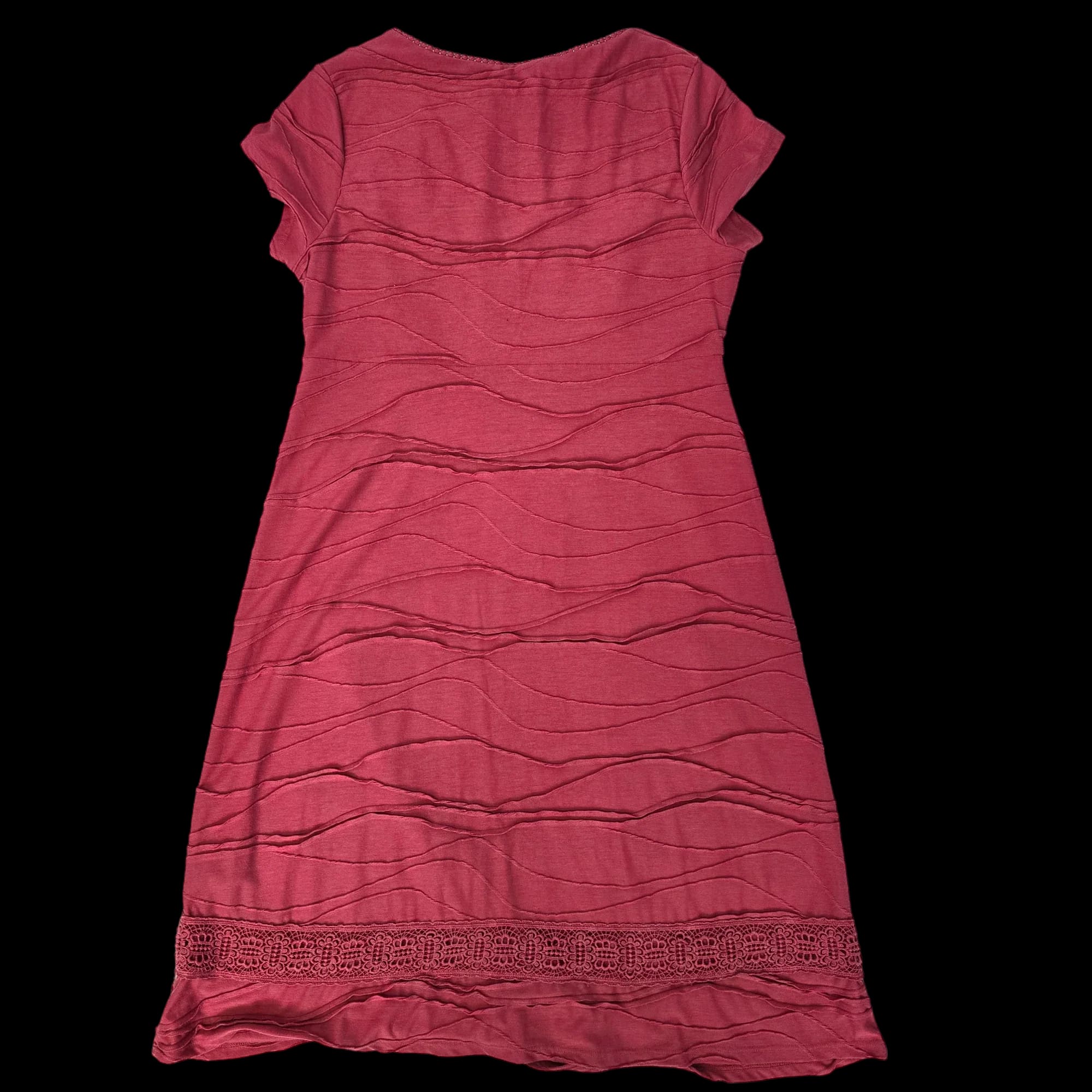 John Rocha Womens Red Embroidered A-Line Dress UK 14