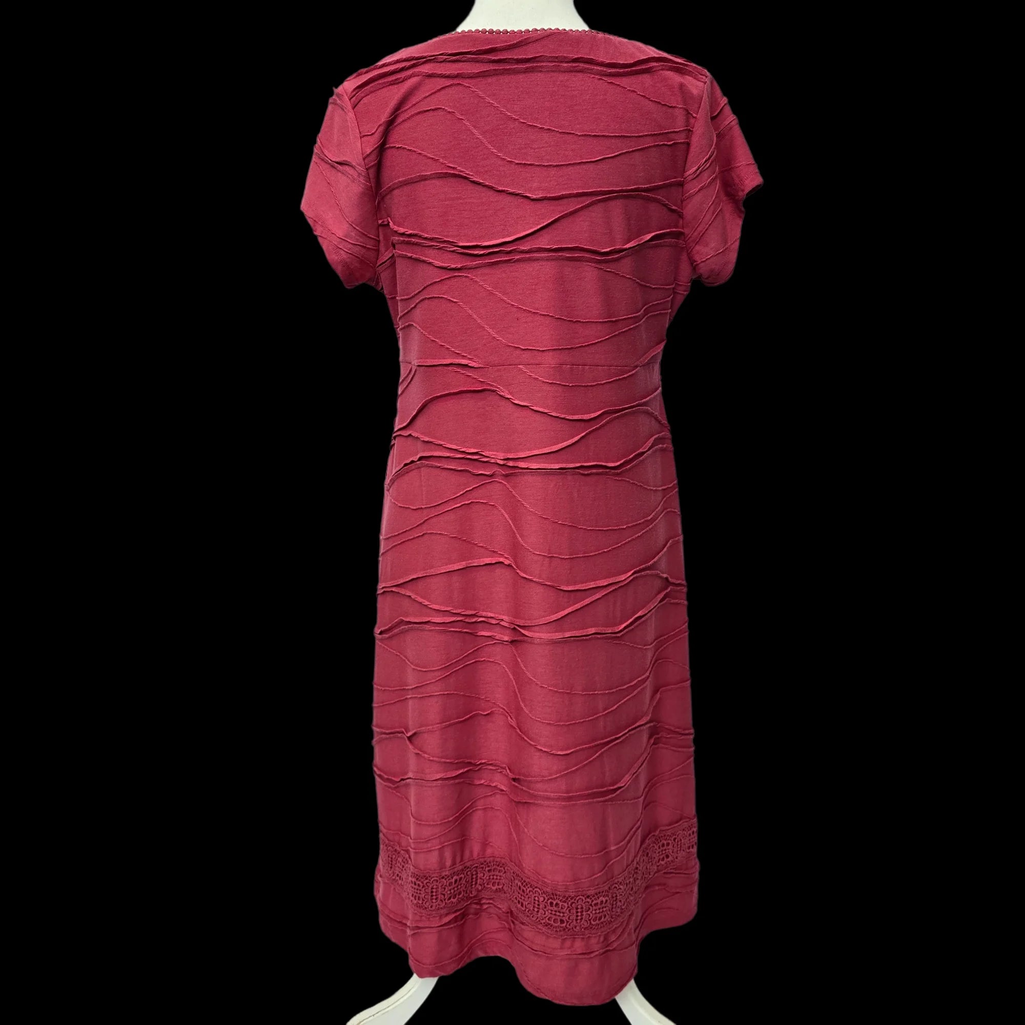 John Rocha Women’s Red Embroidered A-Line Dress UK 14