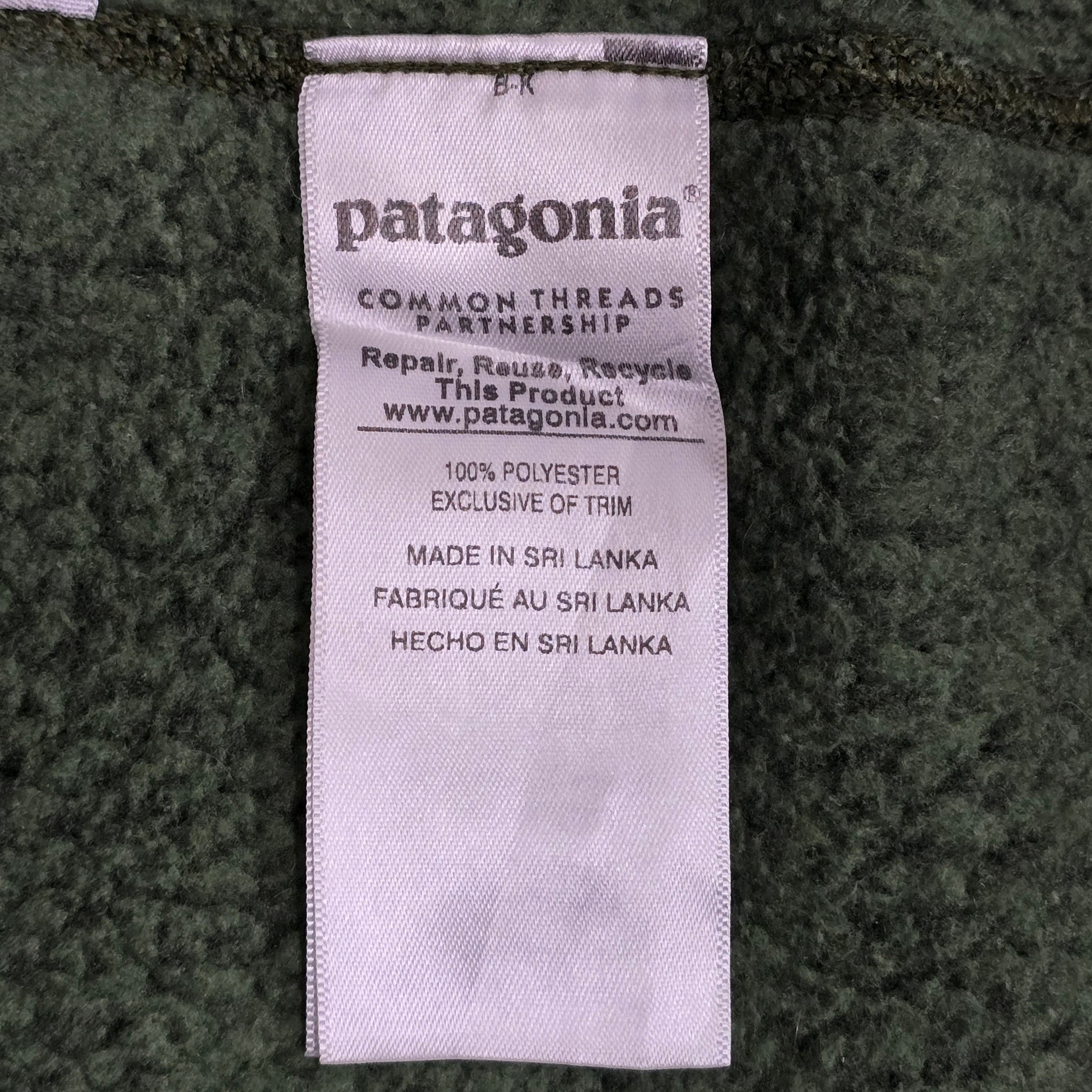 Kids Patagonia Green 1/4 Zip Jumper Extra Small 5-6 Years