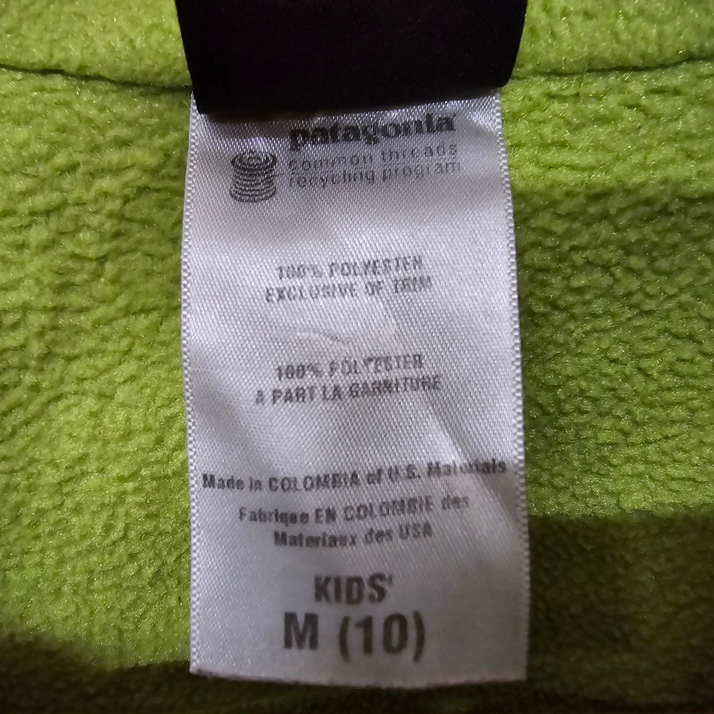 Kids Patagonia Green Full Zip Fleece M 10 Years - Jumpers