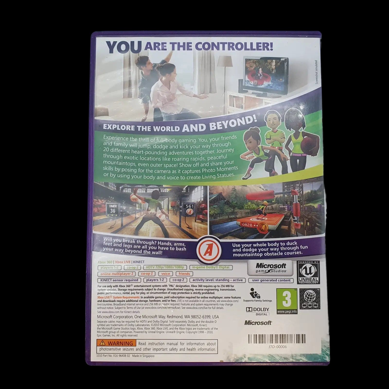 Kinect Adventures Microsoft Xbox 360 2010 Video Game Cib