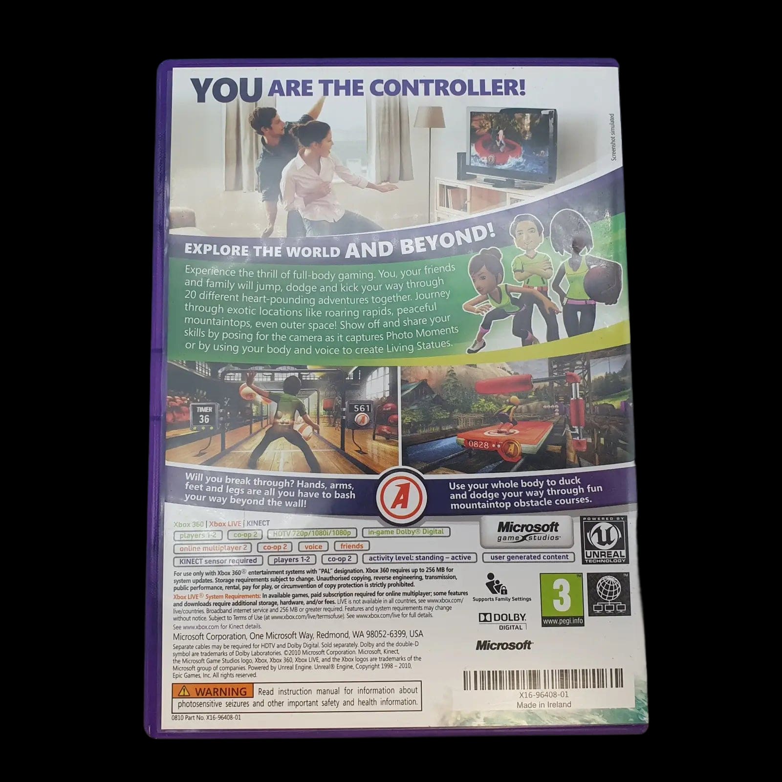 Kinect Adventures Microsoft Xbox 360 2010 Video Game Cib