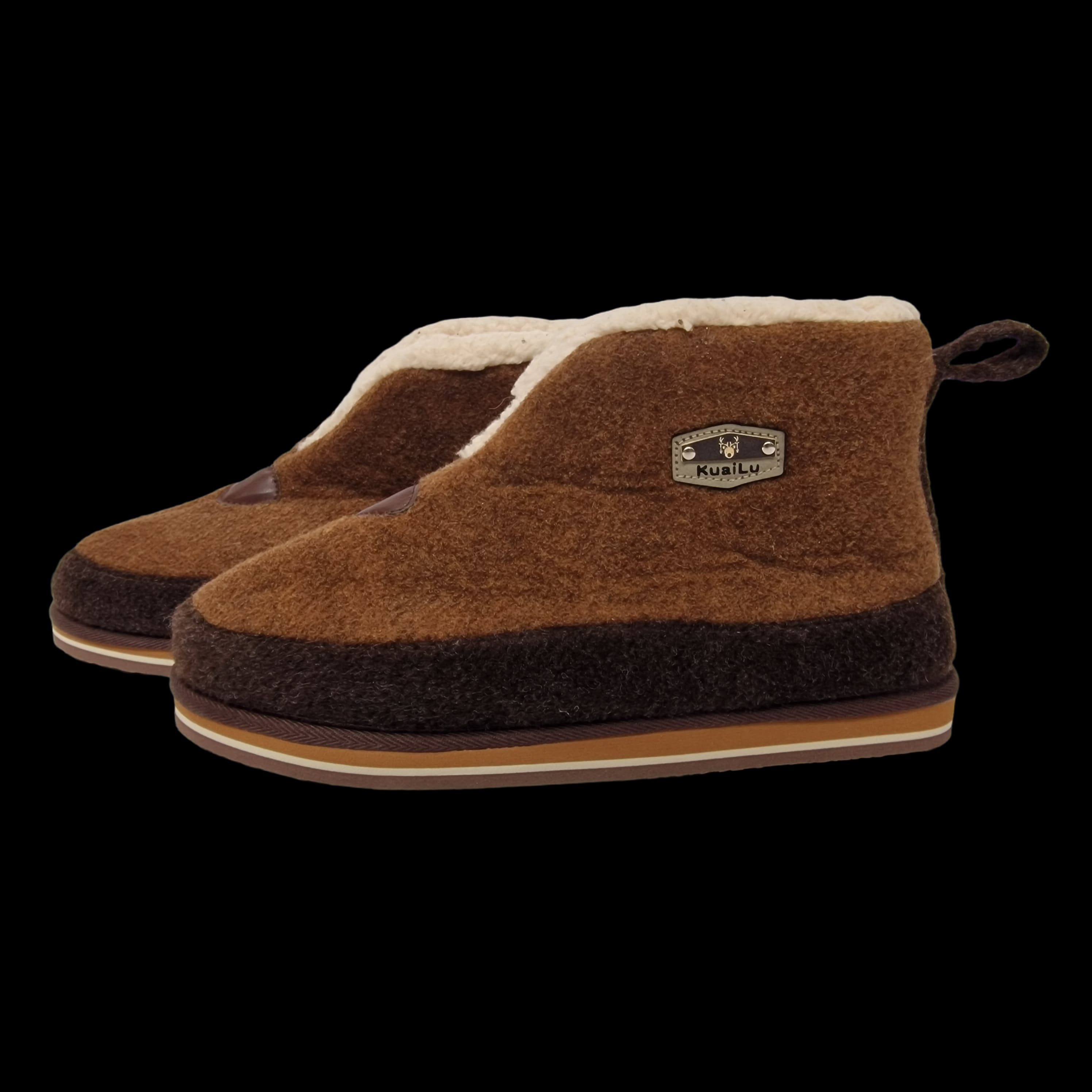 KuaiLu Unisex Winter Warm Boot Slippers Memory Foam Fleece