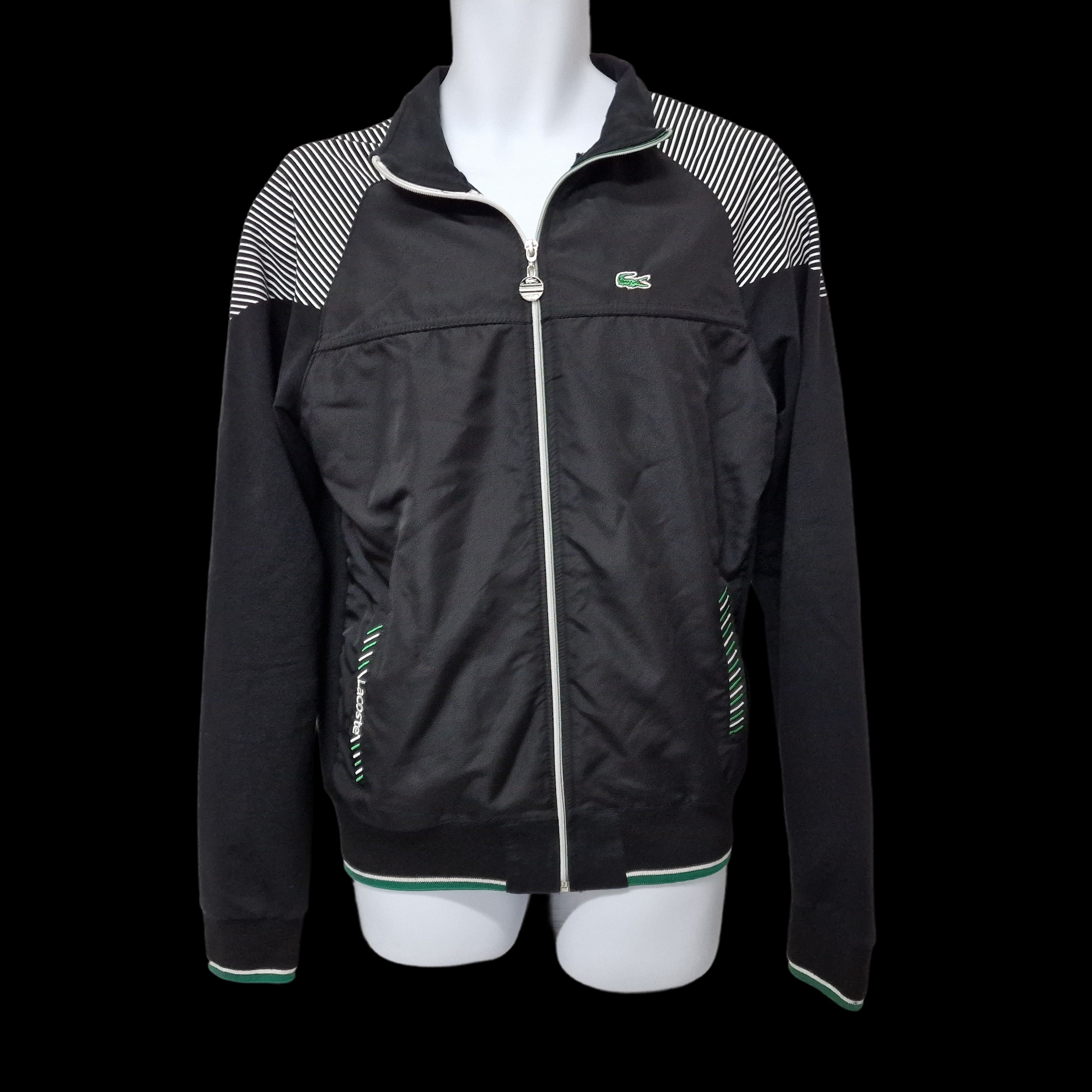 Lacoste Unisex Track Top Tracksuit Full Zip Black UK 2XL