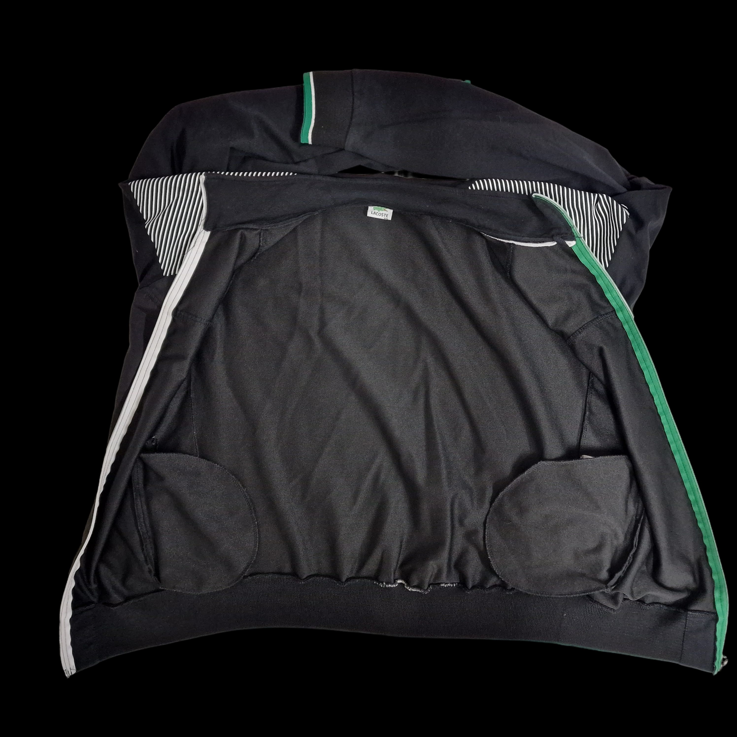 Lacoste Unisex Track Top Tracksuit Full Zip Black UK 2XL