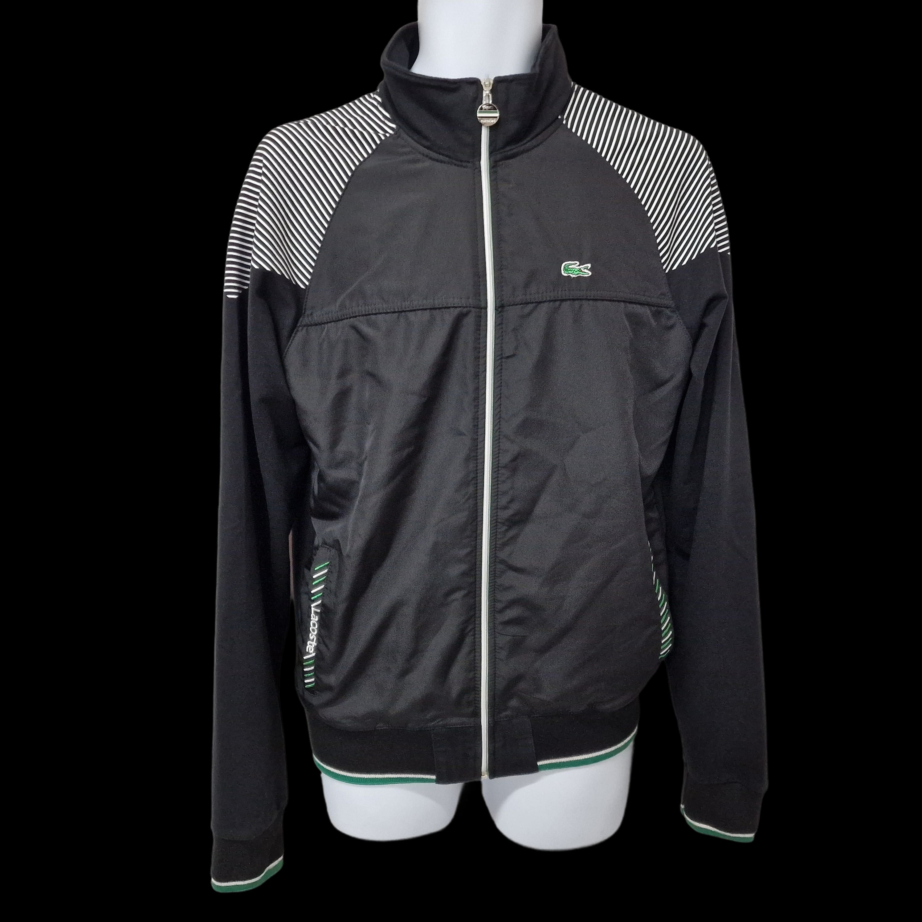 Lacoste Unisex Track Top Tracksuit Full Zip Black UK 2XL