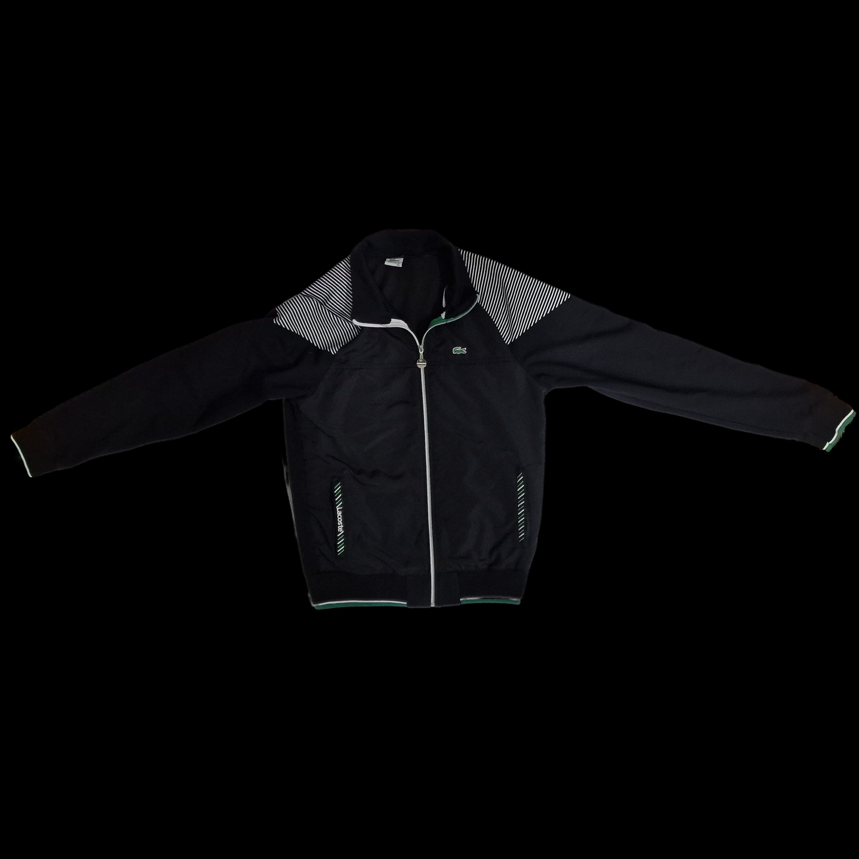 Lacoste Unisex Track Top Tracksuit Full Zip Black UK 2XL
