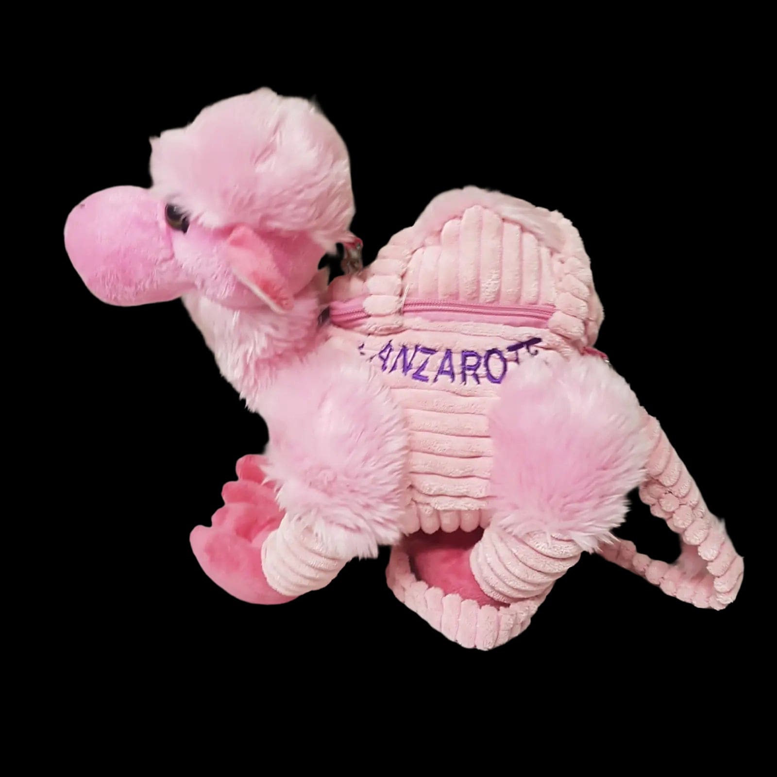 Lanzarote Spain Pink Camel Plush Soft Toy Hand Bag Stuffed