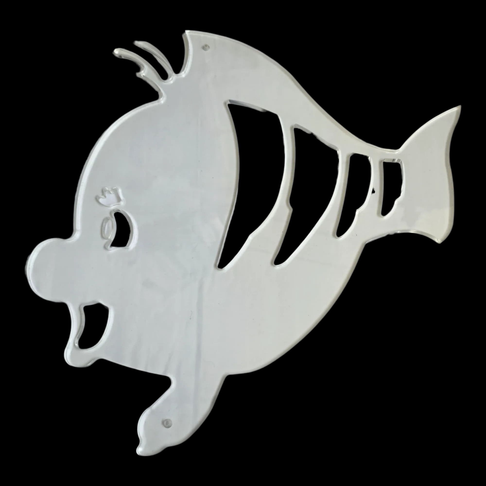 Large Flounder Fish Wall Mountable Clear Perspex Picture