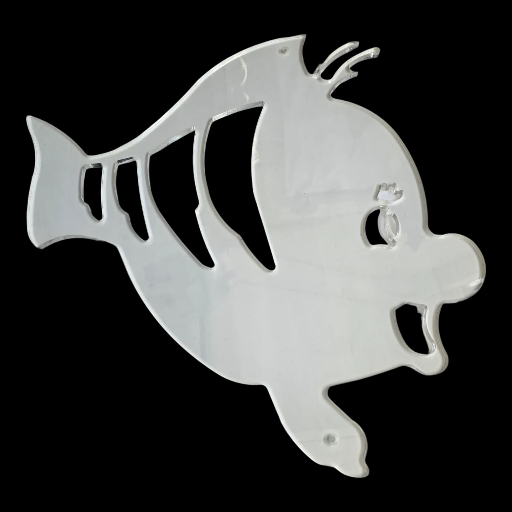 Large Flounder Fish Wall Mountable Clear Perspex Picture