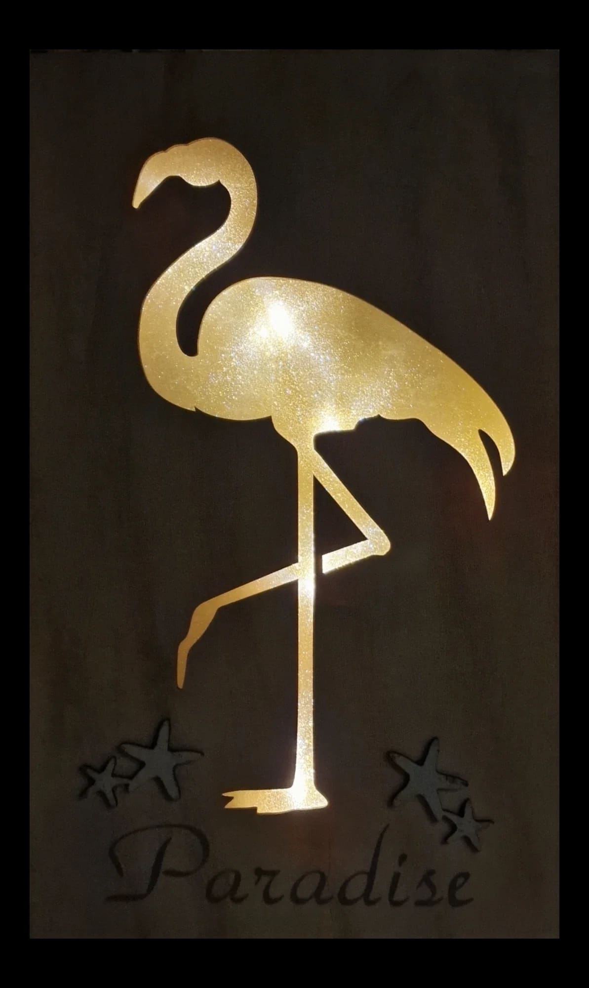 Led Wooden Flamingo Picture Wall Art - Pictures - The Range