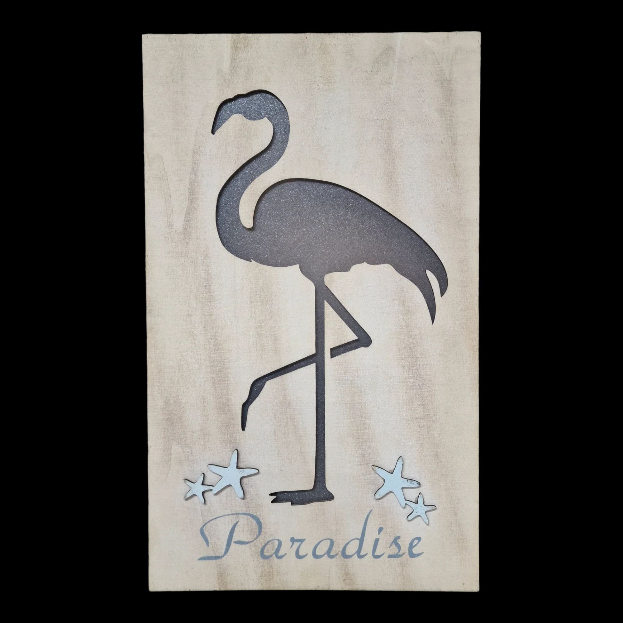 Led Wooden Flamingo Picture Wall Art - Pictures - The Range