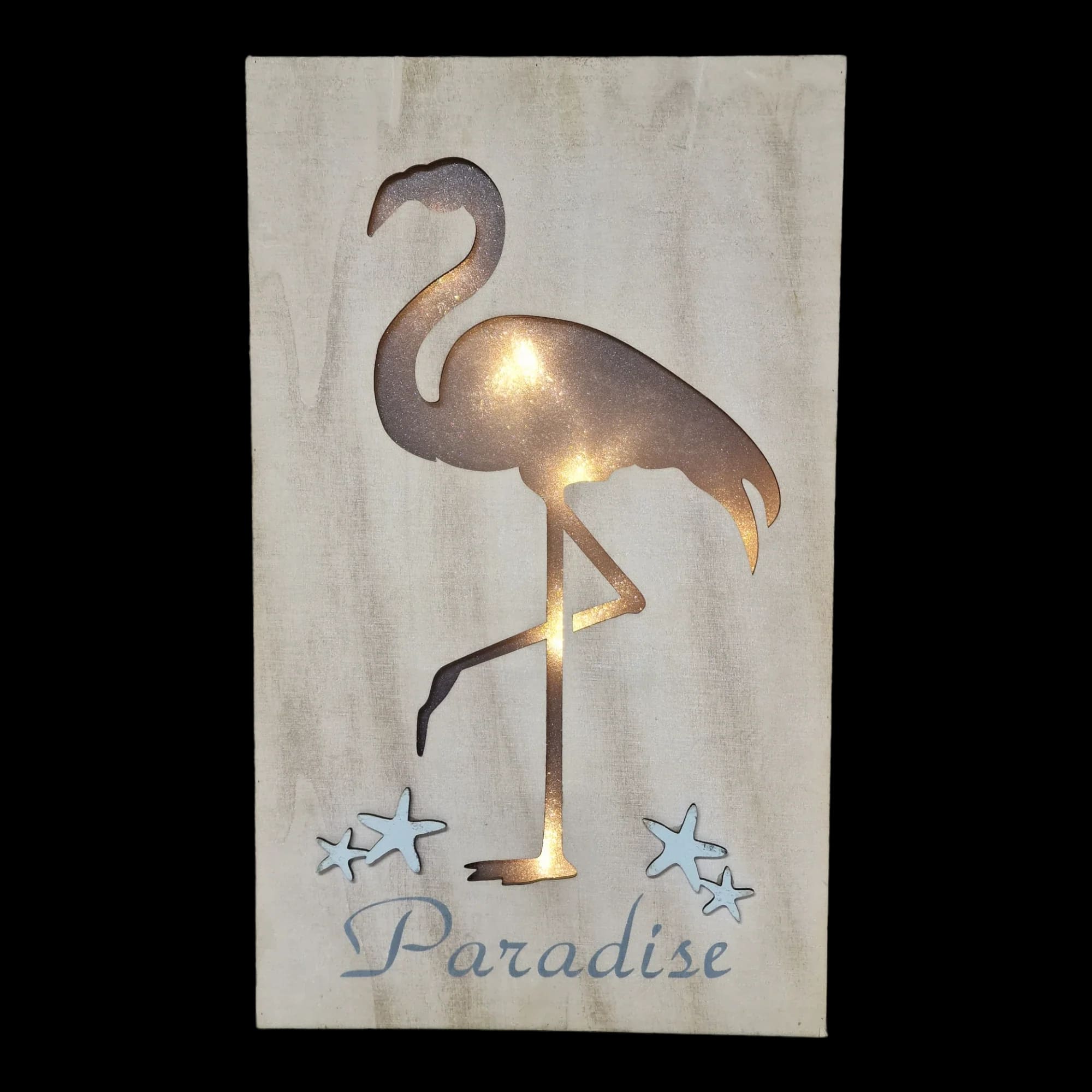 Led Wooden Flamingo Picture Wall Art - Pictures - The Range