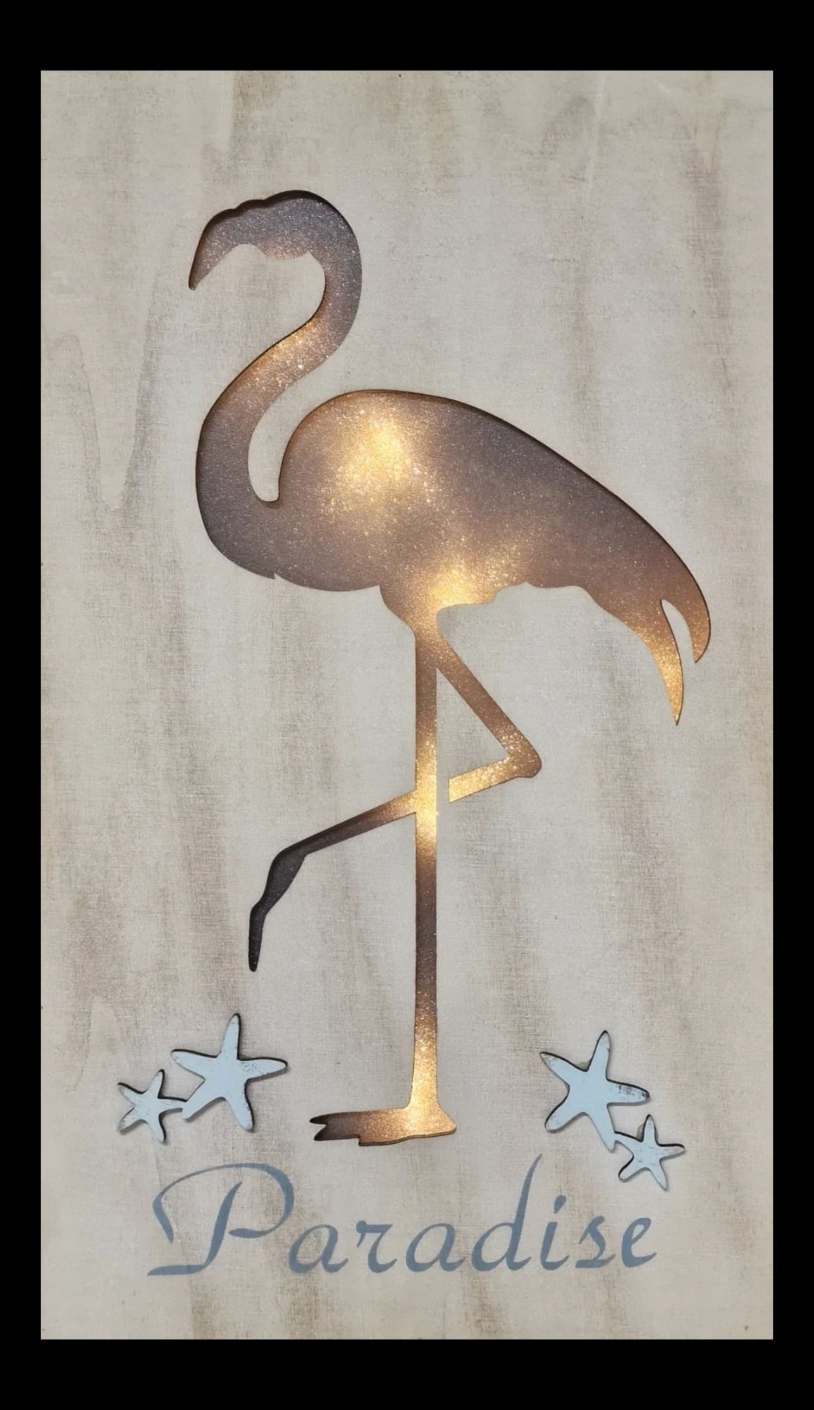 Led Wooden Flamingo Picture Wall Art - Pictures - The Range