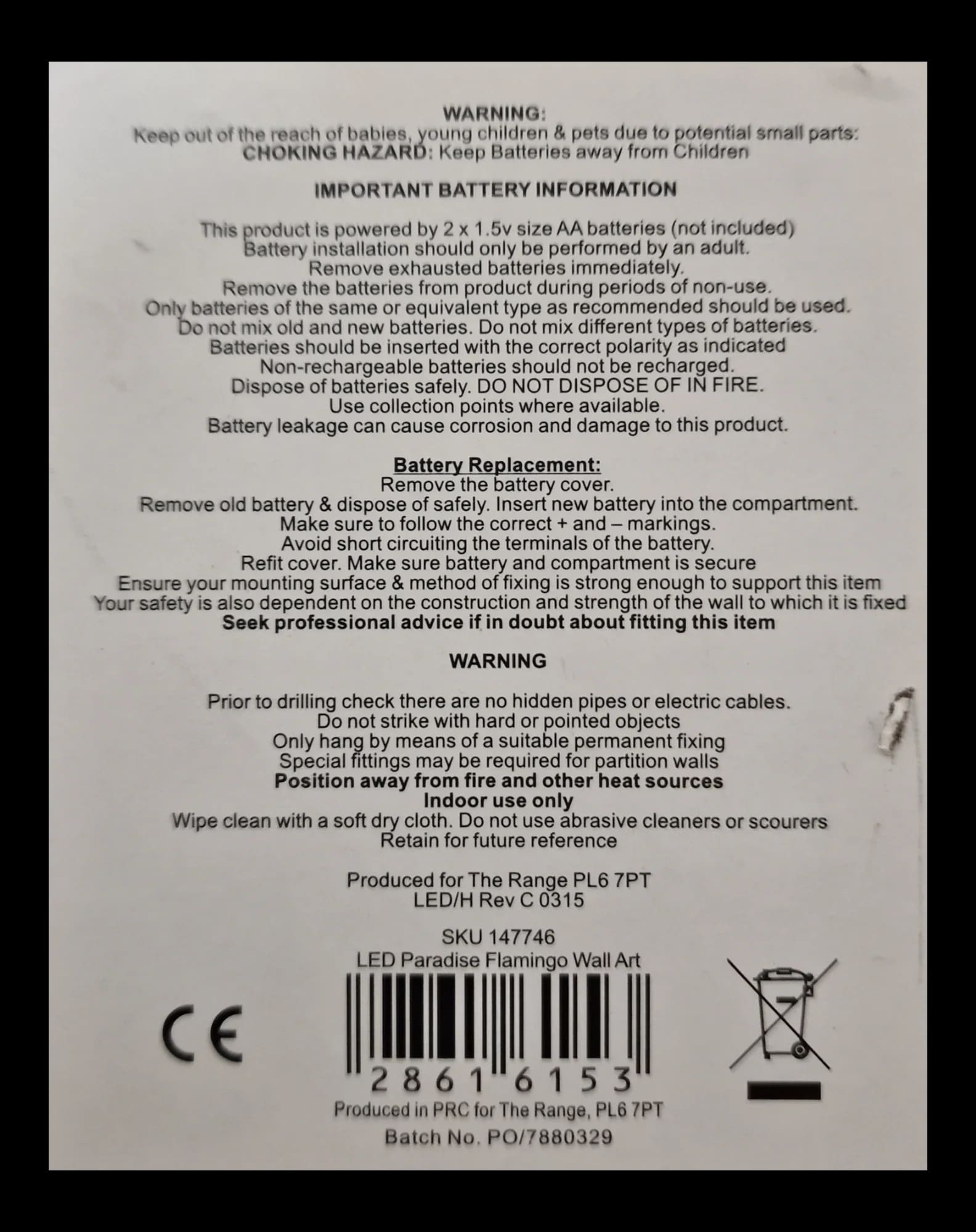 Led Wooden Flamingo Picture Wall Art - Pictures - The Range