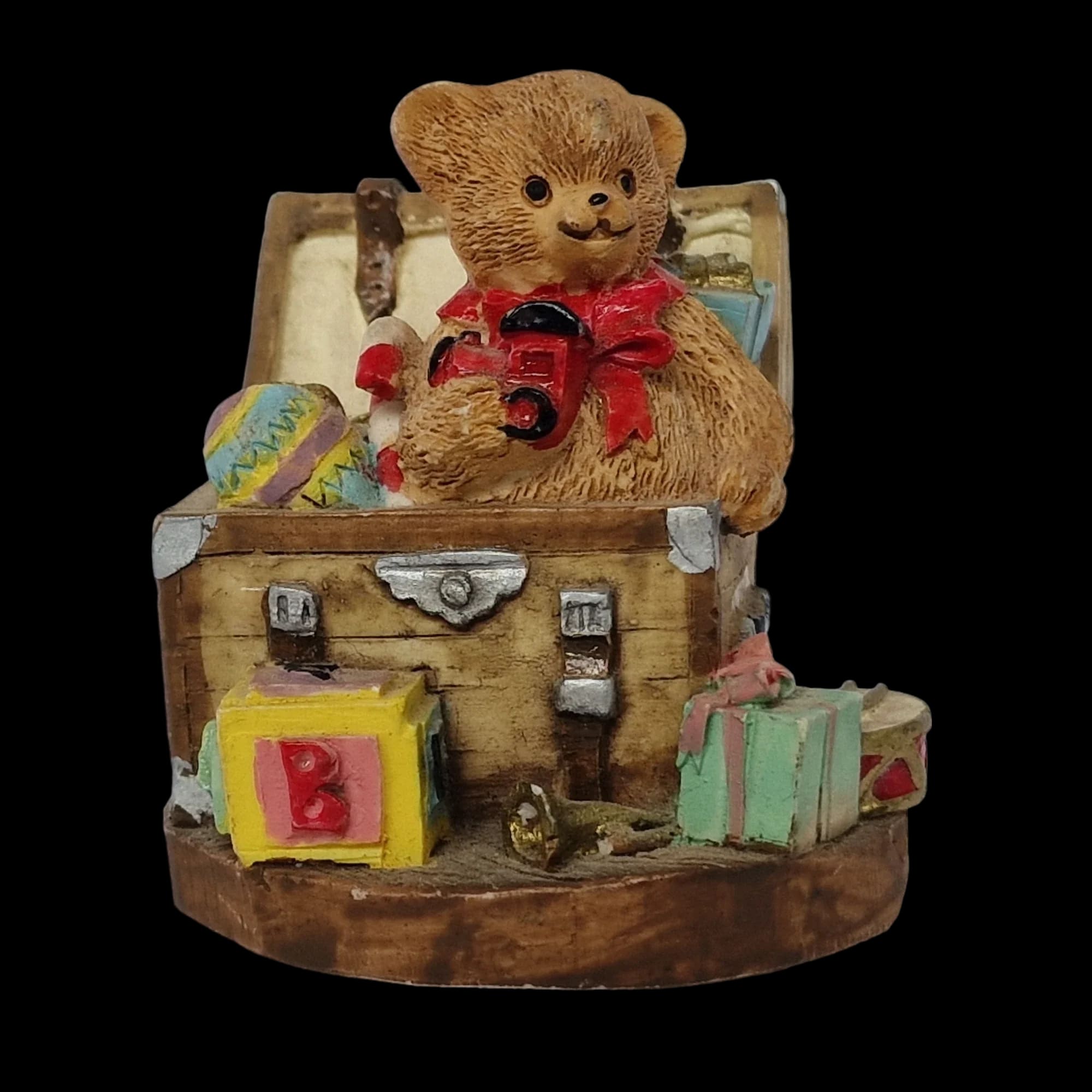 Leonardo Collectables Playing In The Toy Chest Ceramic Bear