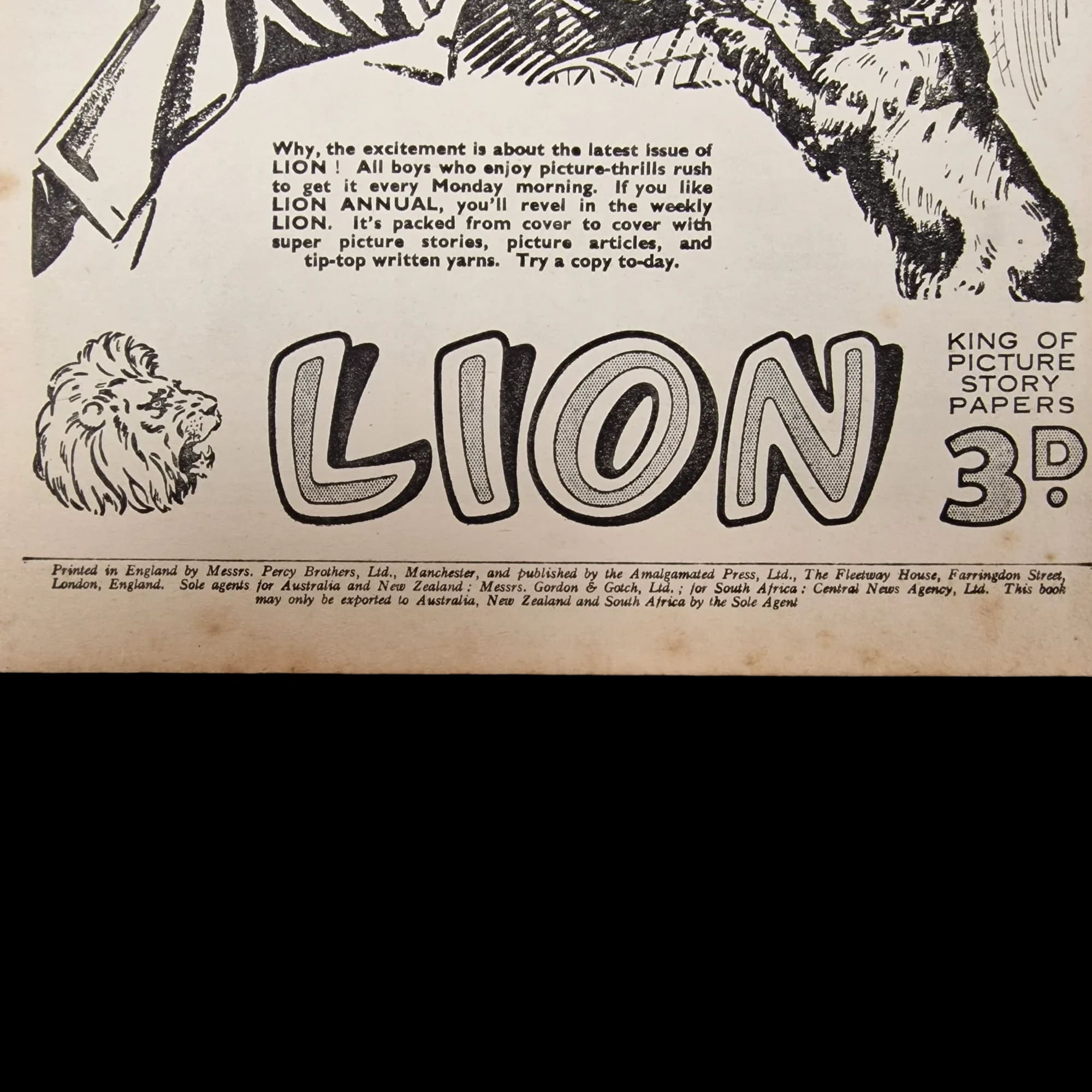 Lion 1955 Annual Vintage - Books - The Amalgamated Press