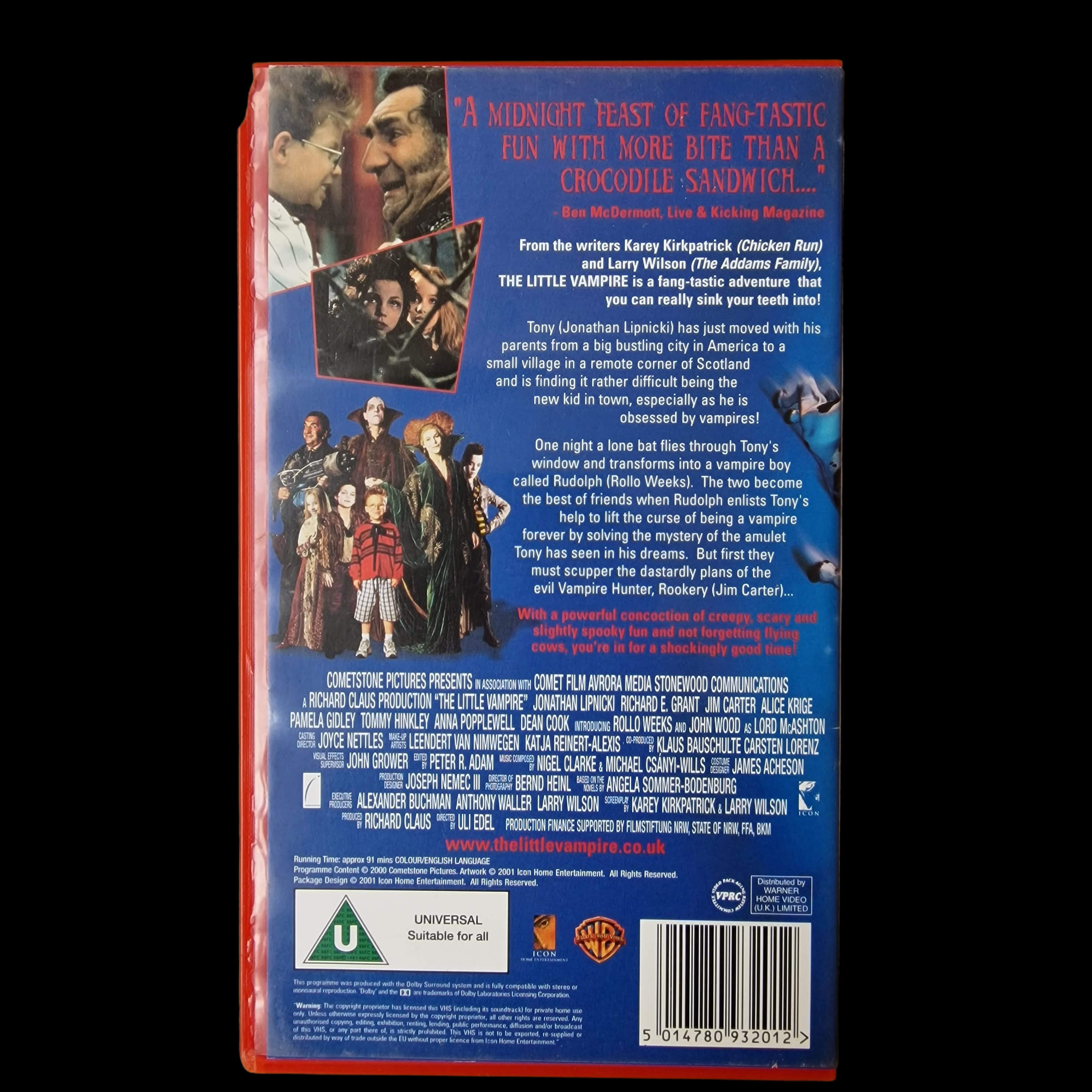 The Little Vampire Vhs Cassette Tape Movie Adventure