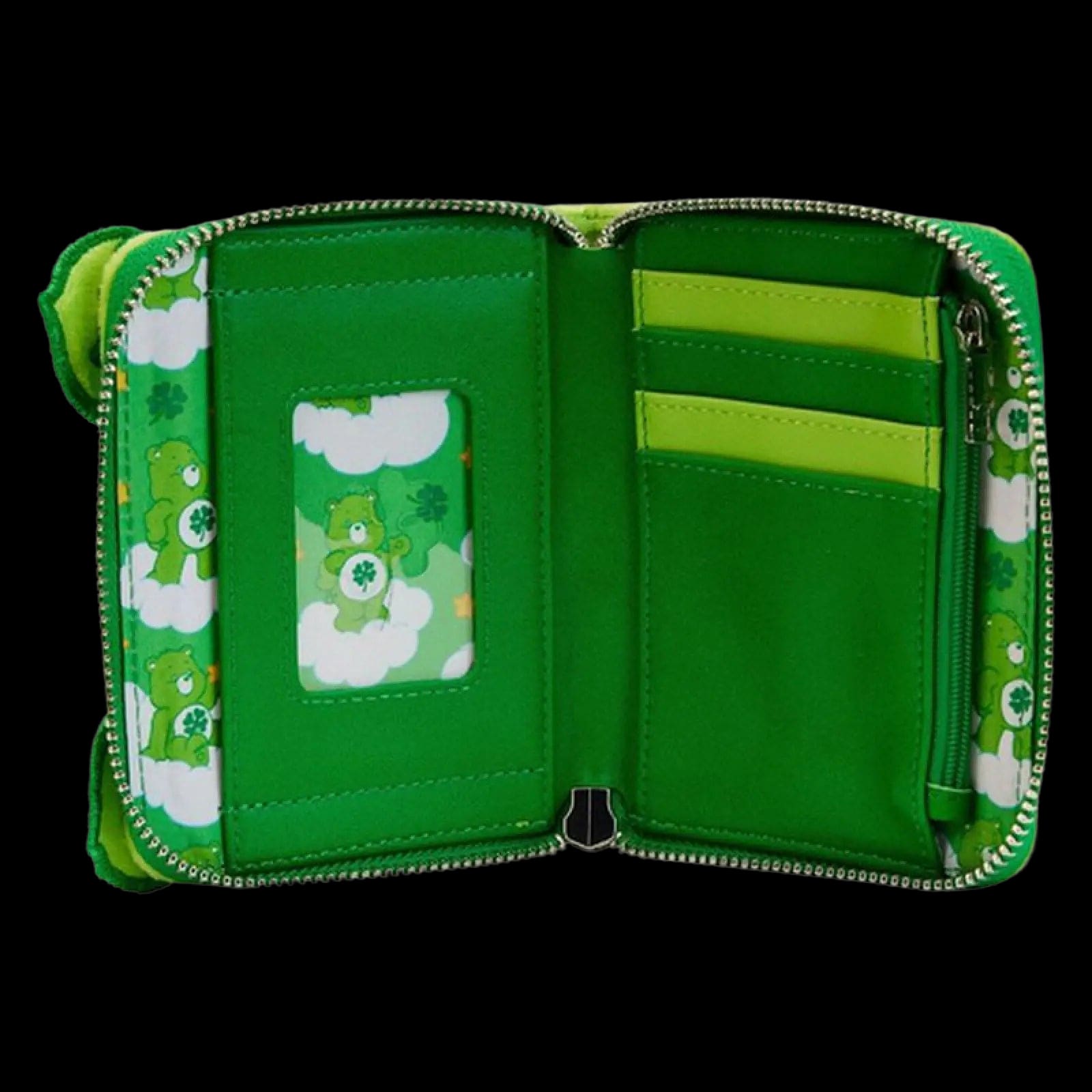 Loungefly Care Bears Lucky Bear Green Fabric Zip Around