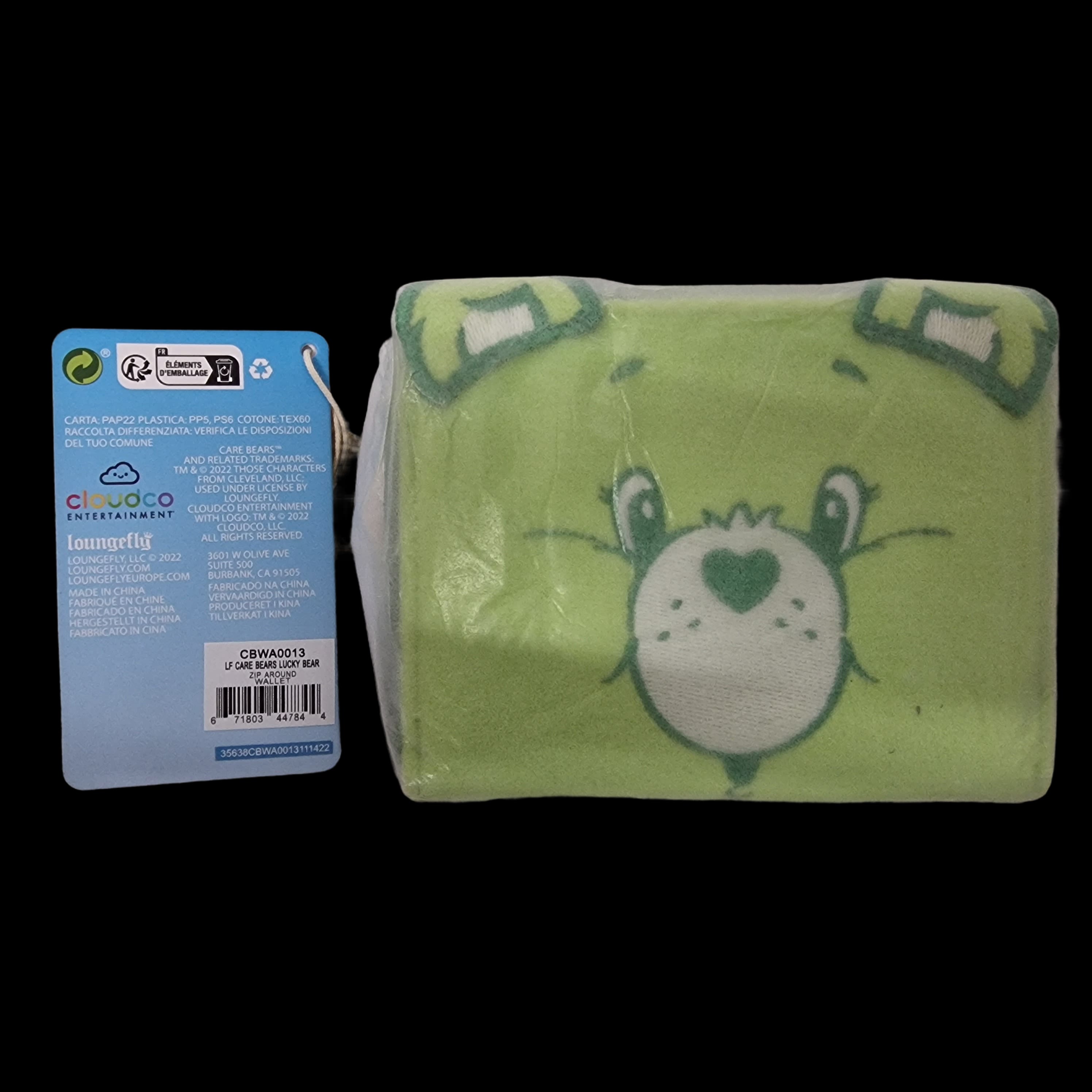 Loungefly Care Bears Lucky Bear Green Fabric Zip Around