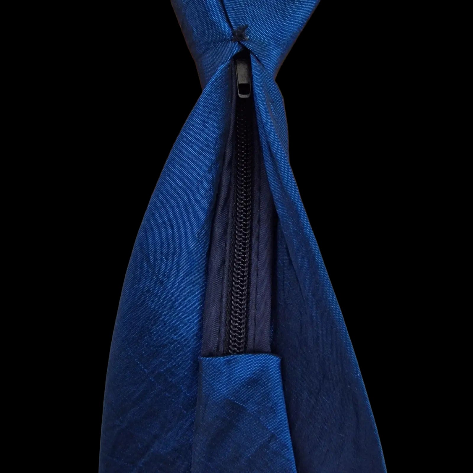 Luxurious Blue Silk Zipper Tie from Firsite Elevate