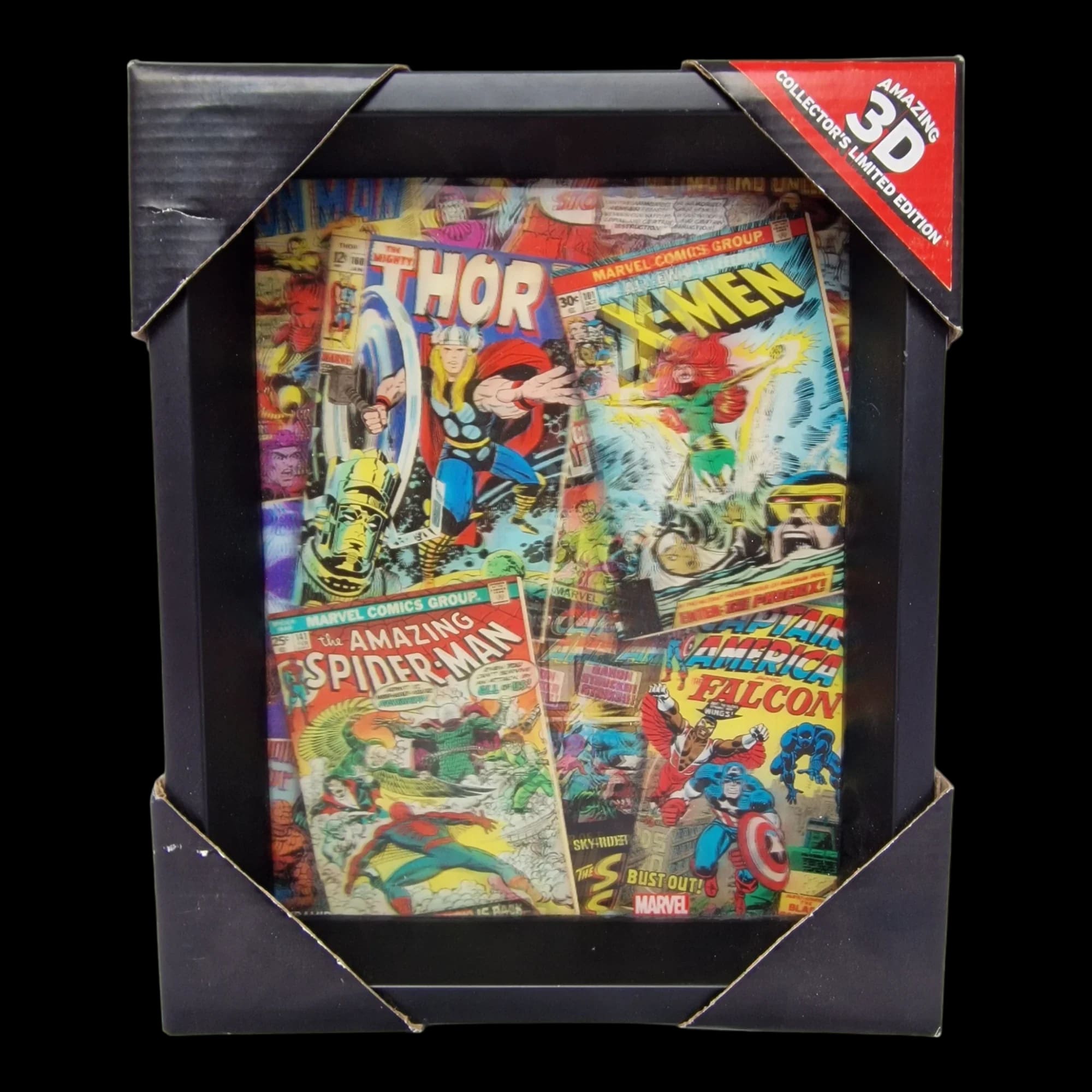 Marvel Comics Comic Book Covers Framed 3d Lenticular Poster