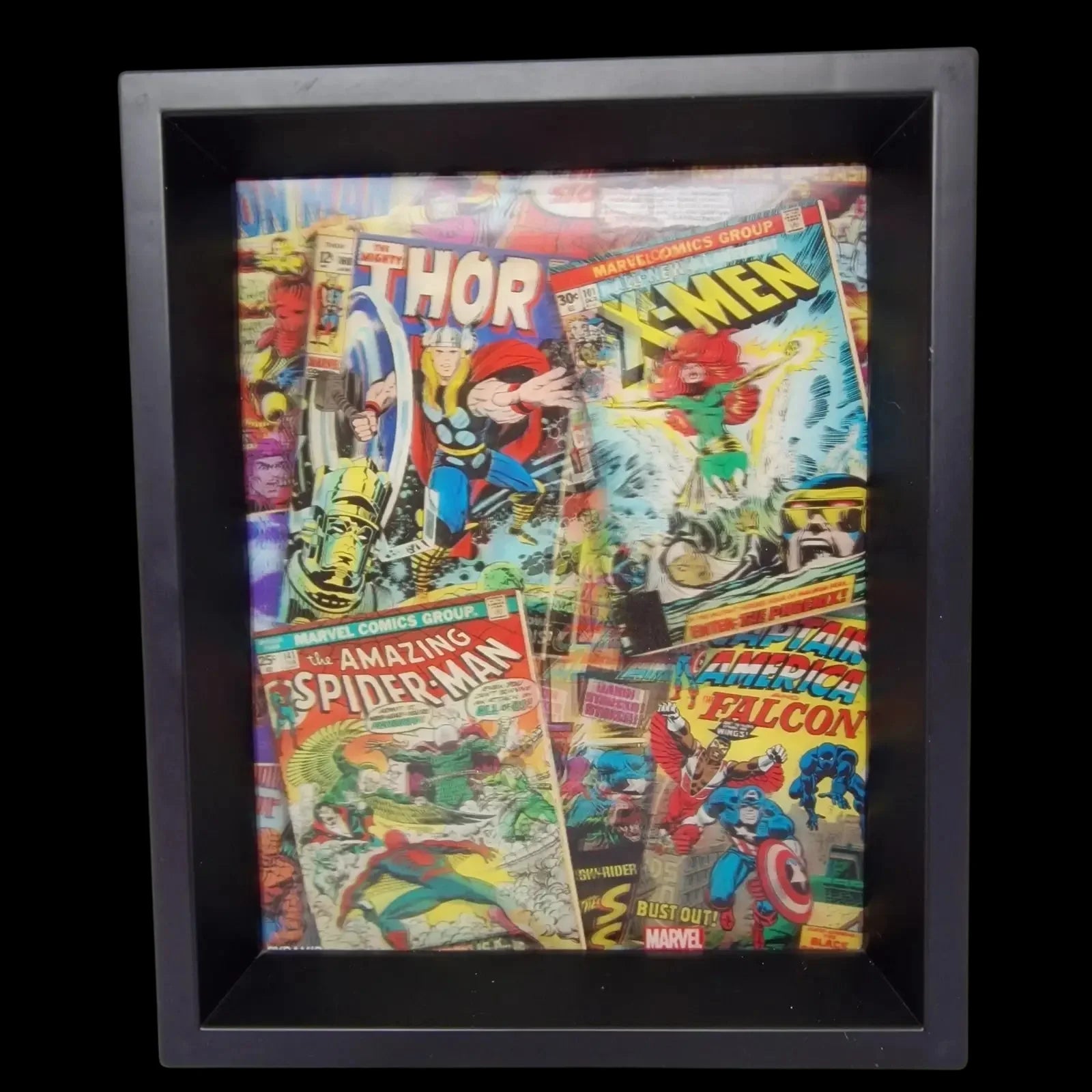 Marvel Comics Comic Book Covers Framed 3d Lenticular Poster