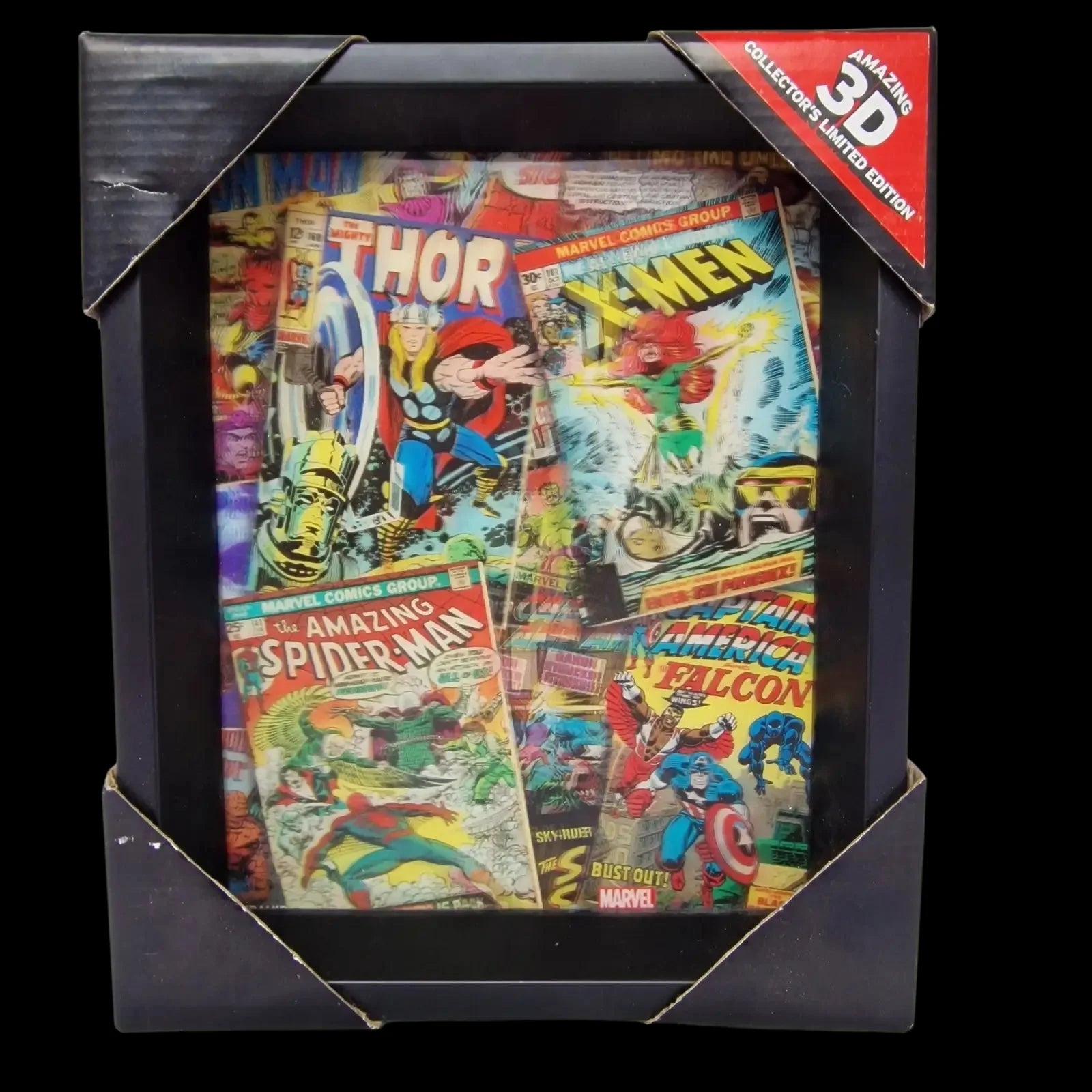 Marvel Comics Comic Book Covers Framed 3d Lenticular Poster