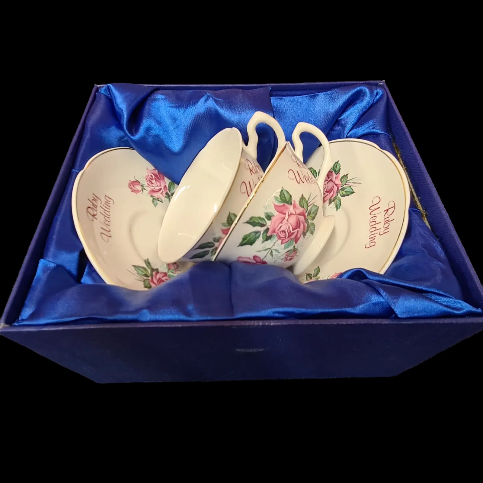 Mayfair Ruby 40th Wedding Anniversary Bone China Cups &