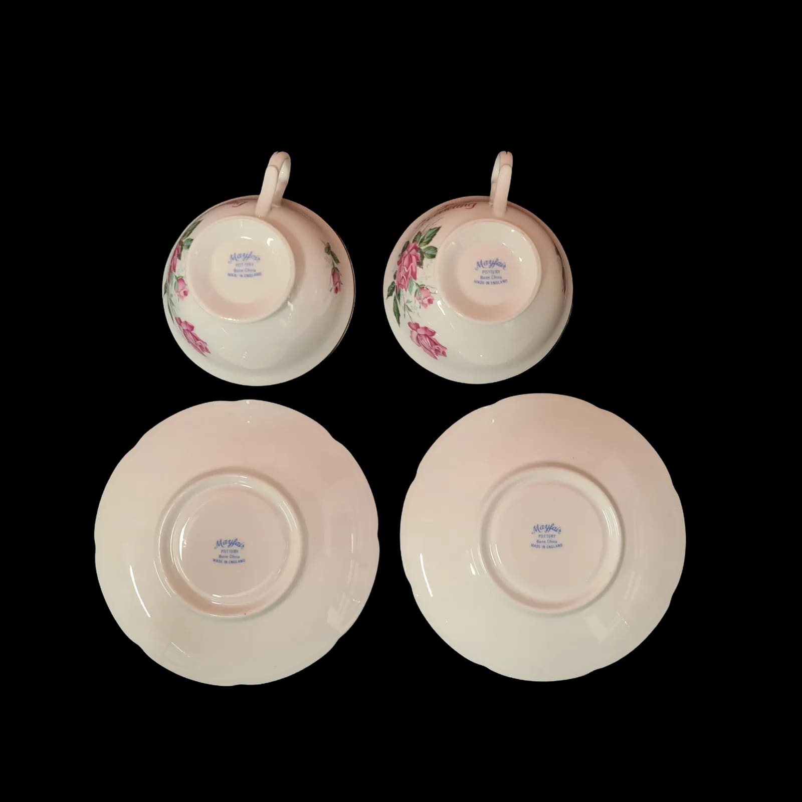 Mayfair Ruby 40th Wedding Anniversary Bone China Cups &