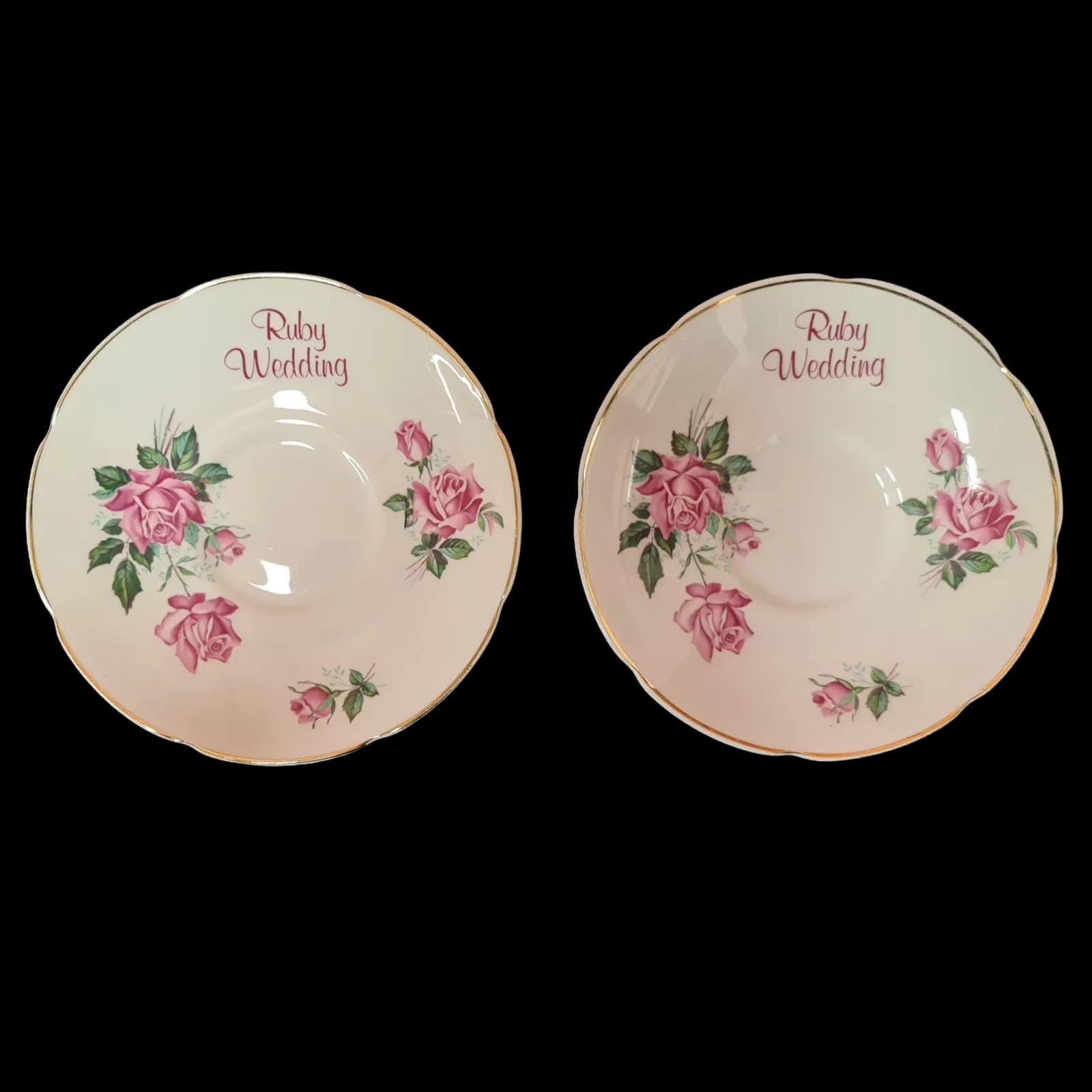 Mayfair Ruby 40th Wedding Anniversary Bone China Cups &