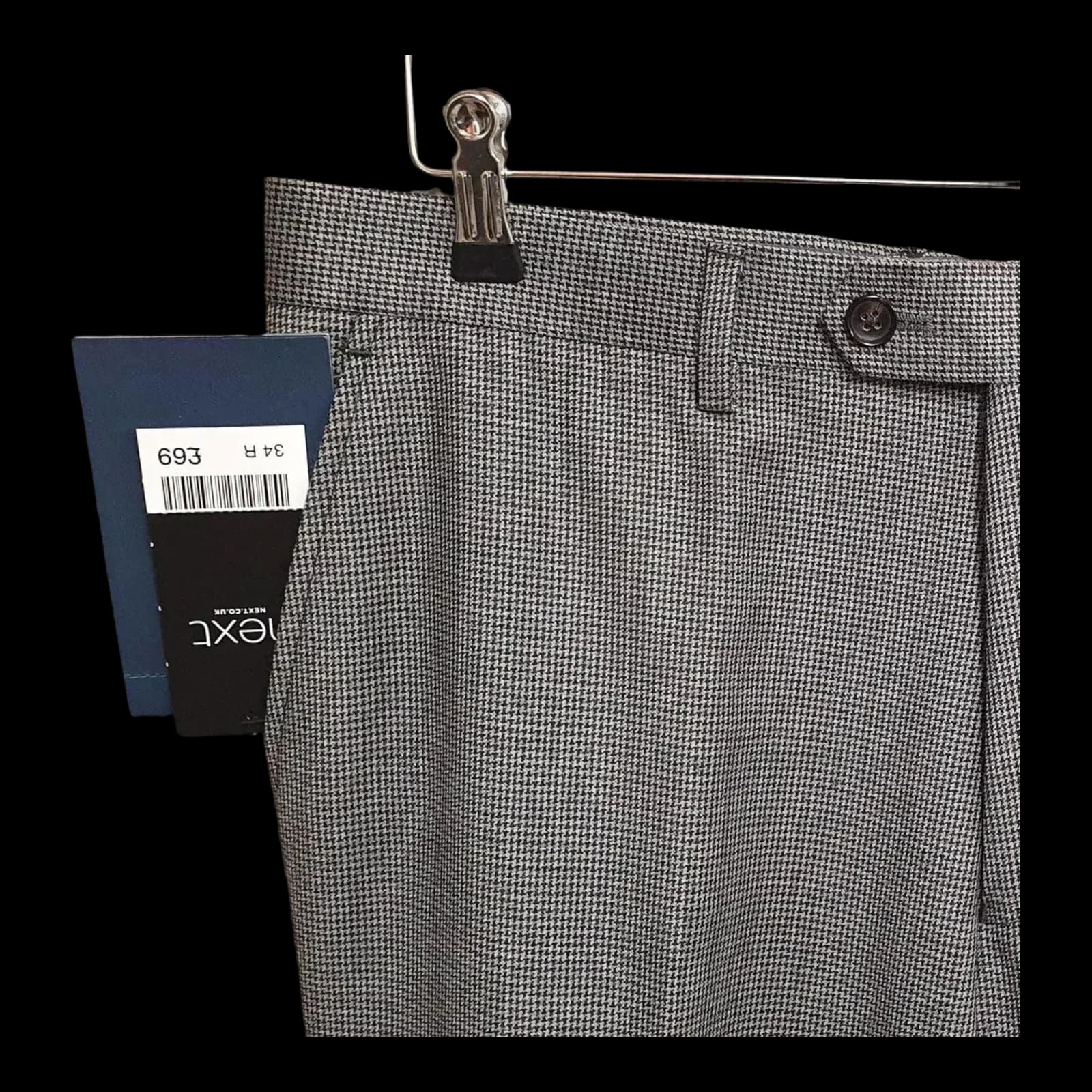 Mens Next Formal Grey Trousers W34 L31 - 3 - 347