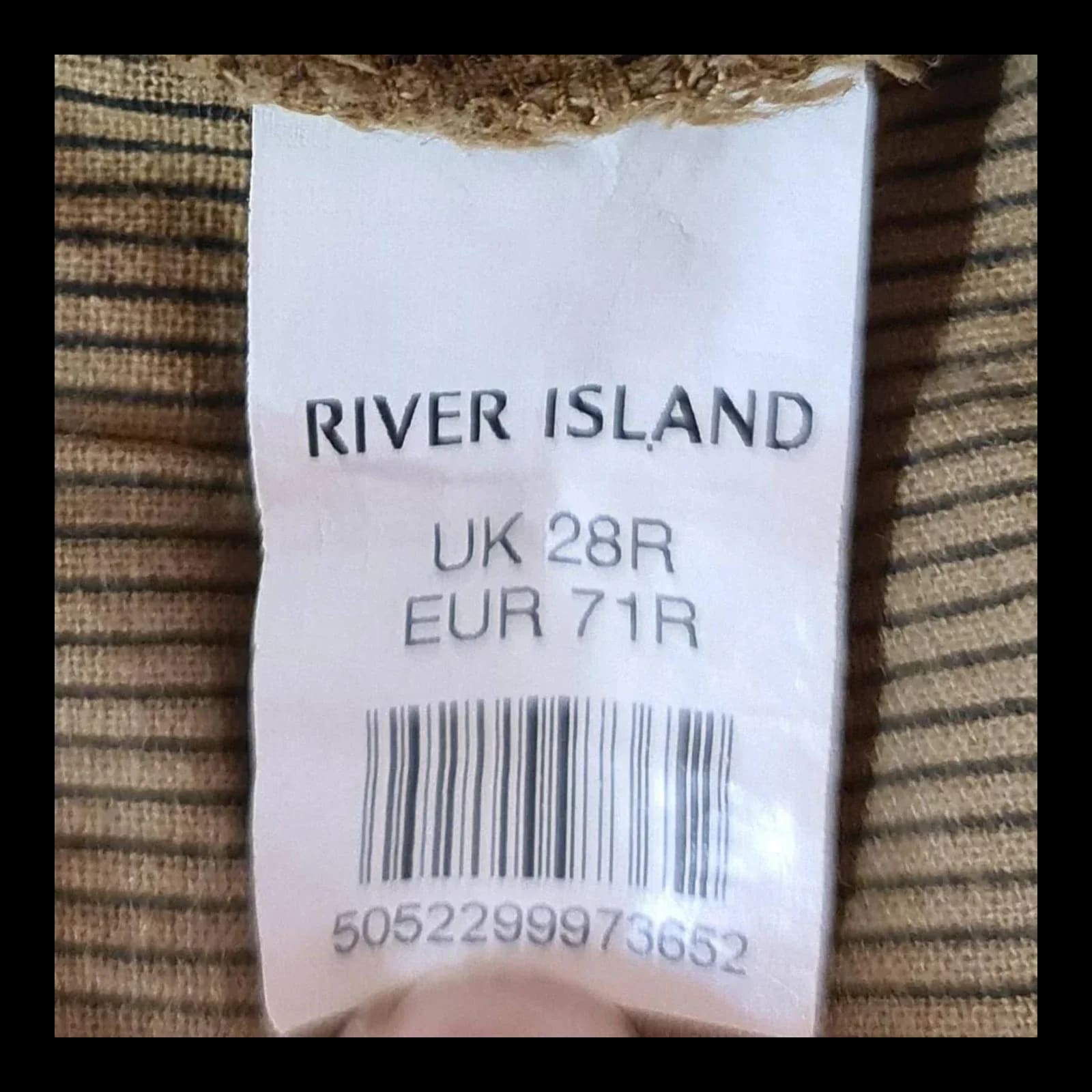 Mens River Island Khaki Shorts UK 28R - 4 - 474