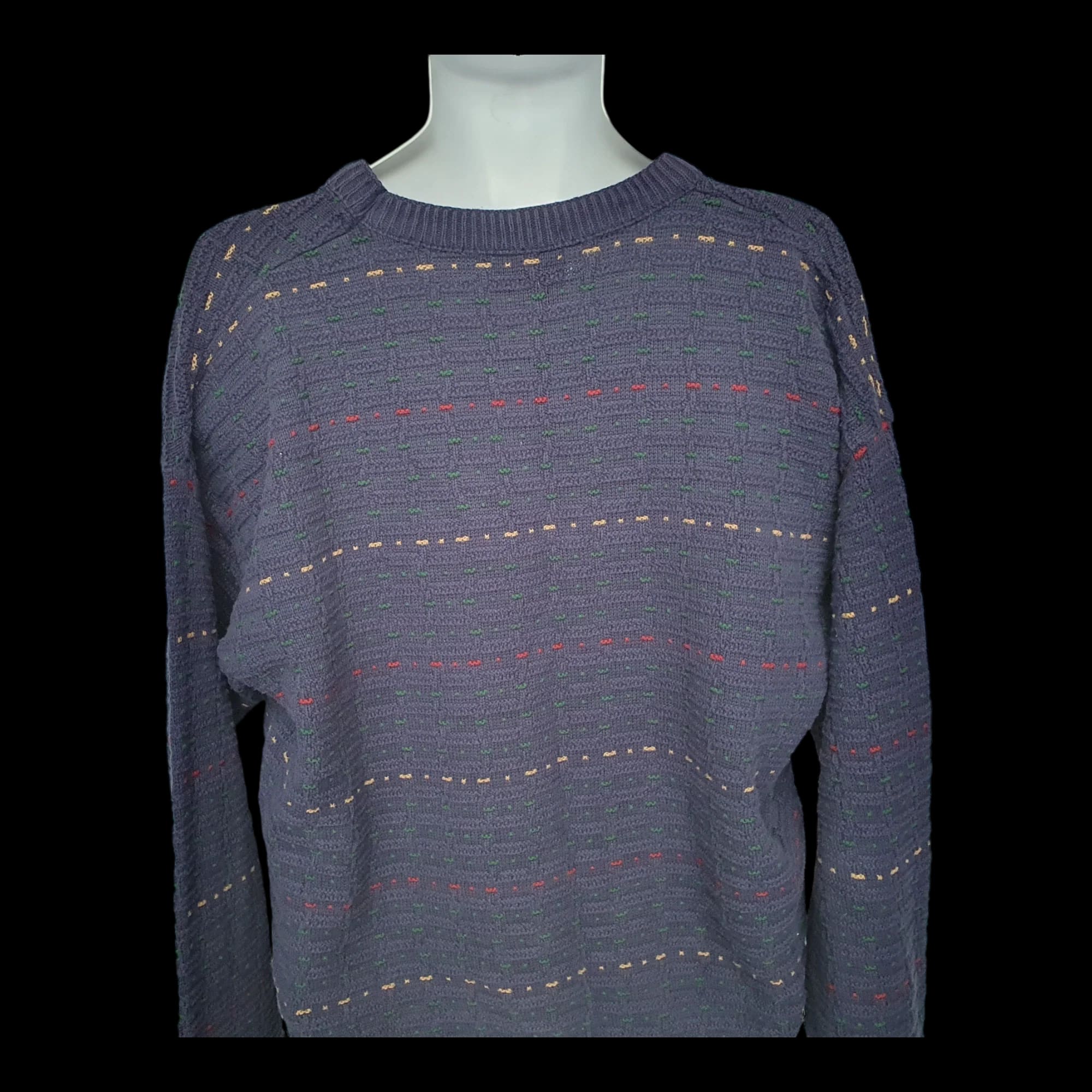 Mens Sedgefield Vintage Jumper Funky Pattern Knitwear XL